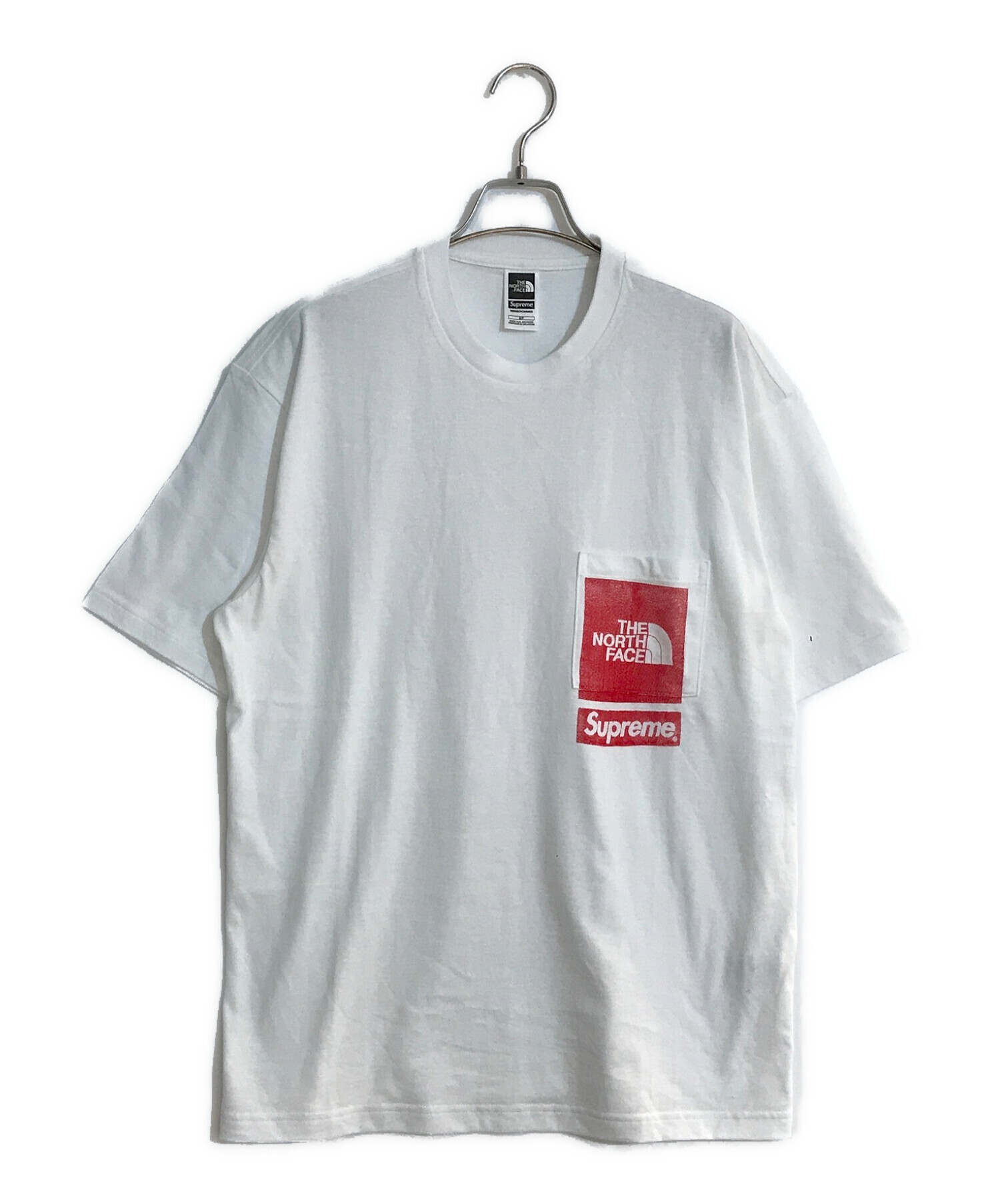 supreme north face pocket tee white S