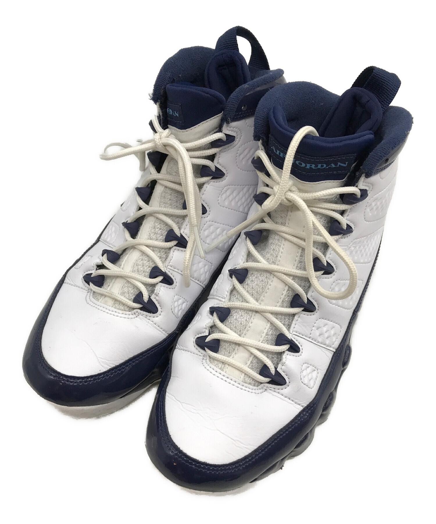 NIKE (ナイキ) AIR JORDAN 9 RETRO/エアジョーダン 9 レトロ WHITE×NAVY サイズ:27cm