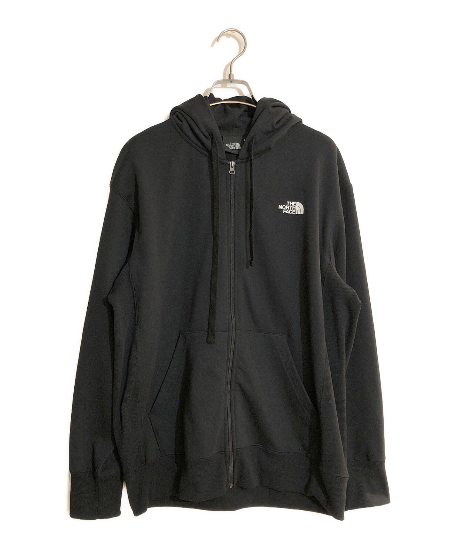 THE NORTH FACE (ザ ノース フェイス) Square Logo Ful lZip/スクエアロゴフルジップ ブラック サイズ:SIZE L