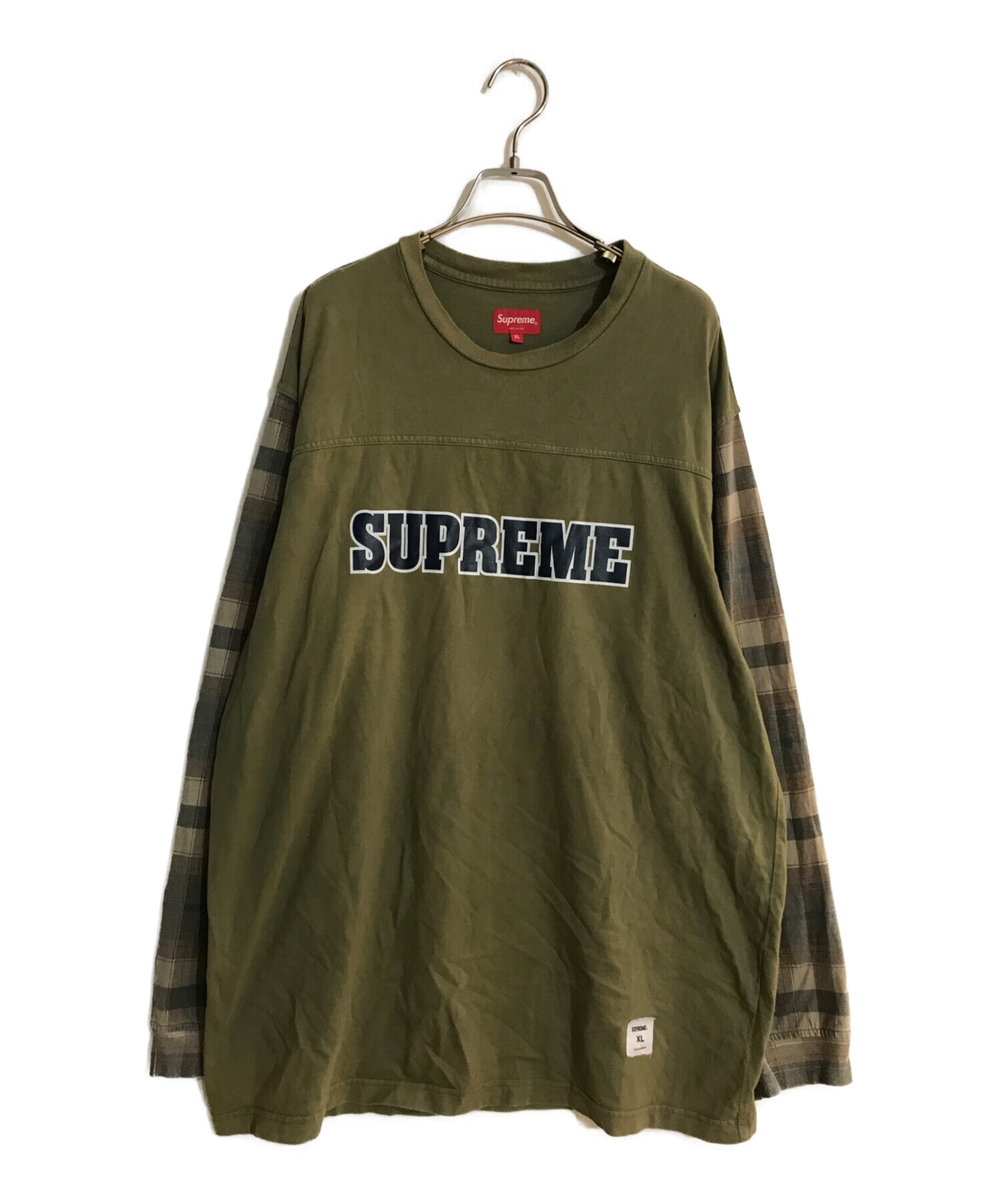 中古・古着通販】Supreme (シュプリーム) PLAID SLEEVE L/S グリーン