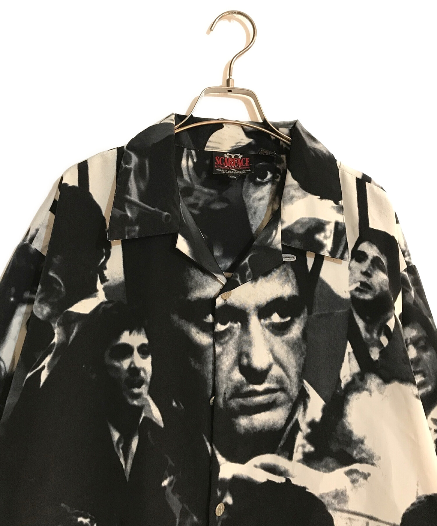 SCARFACE (スカーフェイス) TONY MONTANA ALL OVER PRINT SHIRT/トニーモンタナ オールオーバー プリント  シャツ ブラック サイズ:XL