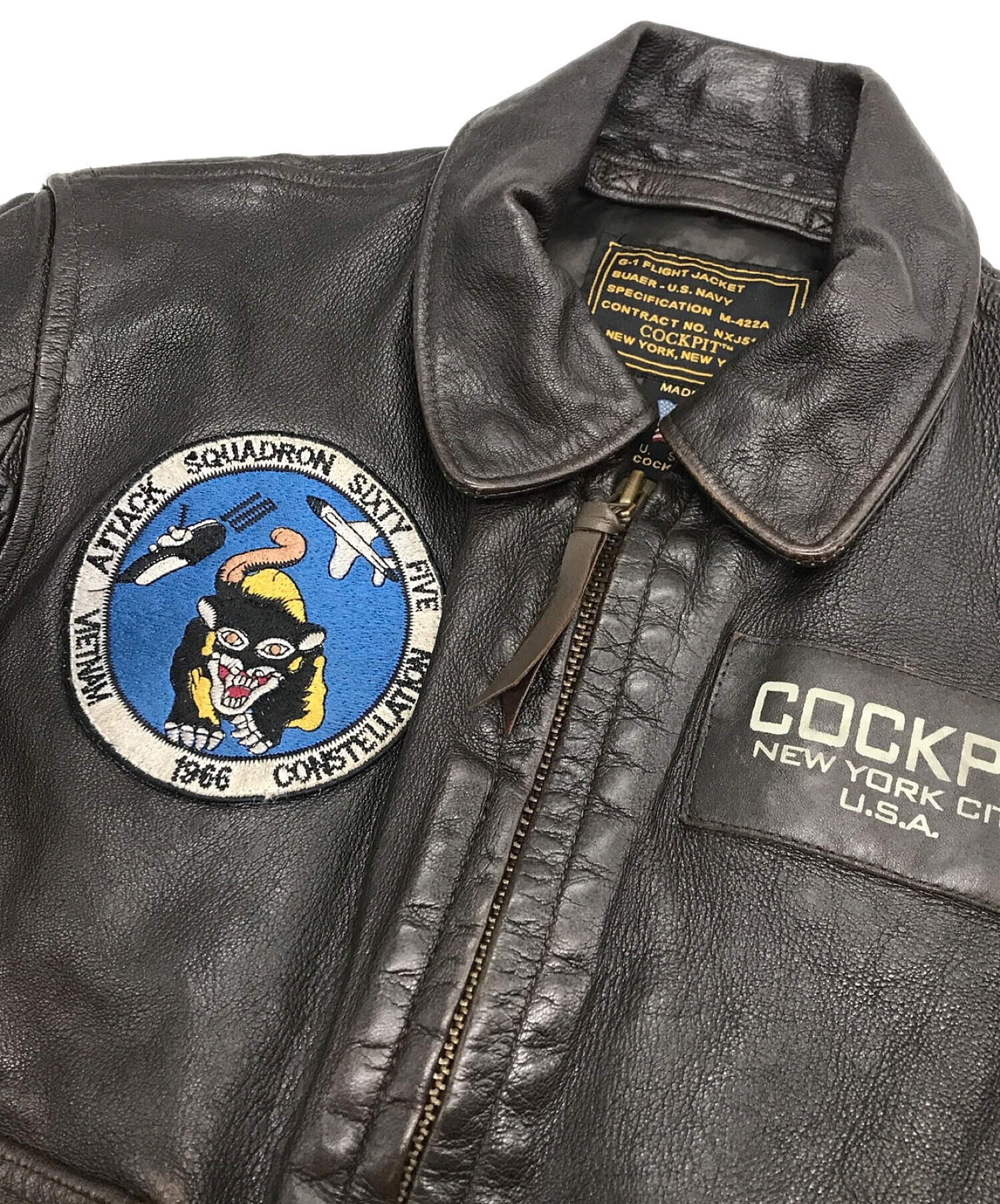 中古・古着通販】THE COCKPIT (コックピット) レザーペイントＧ-1