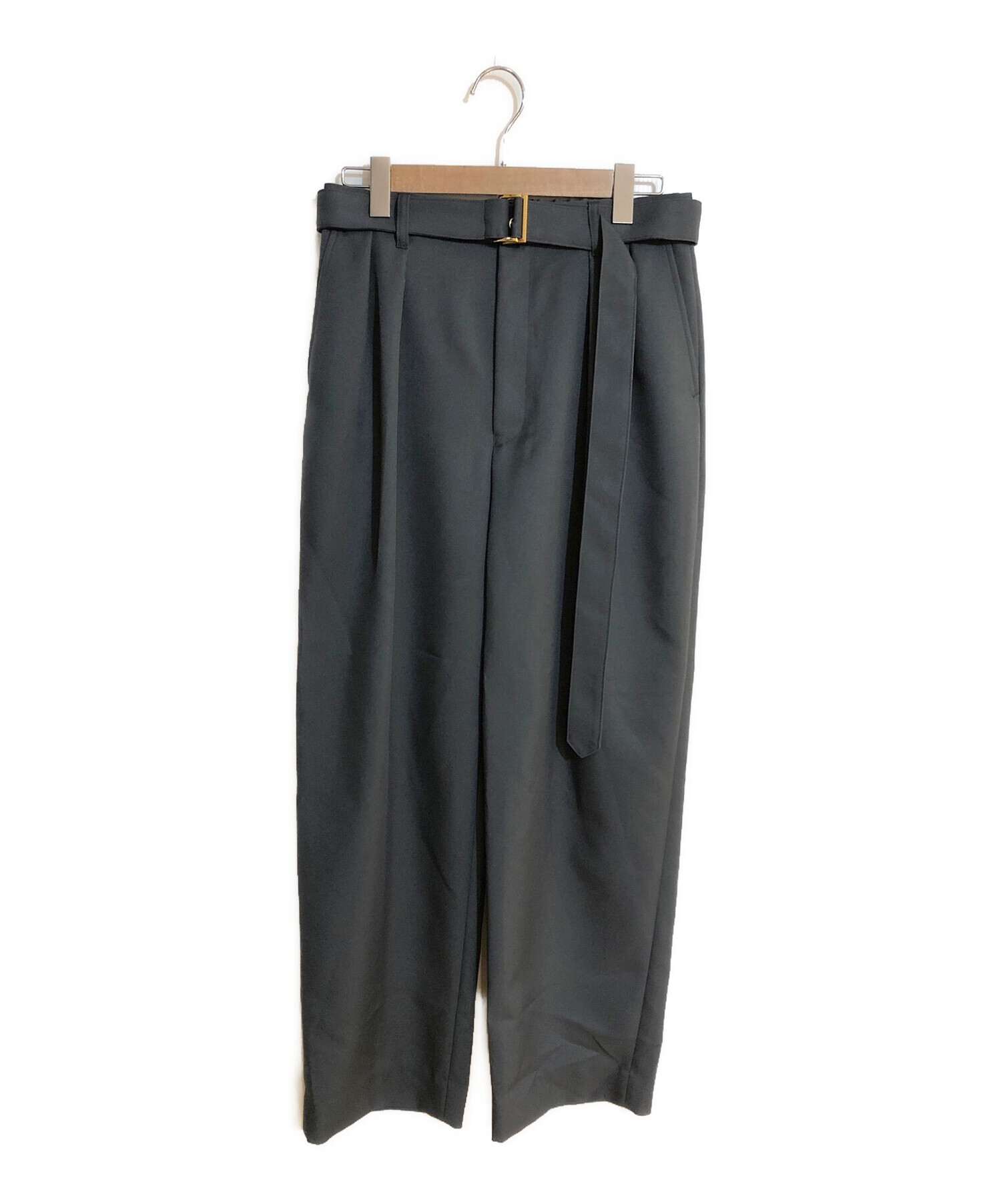 中古・古着通販】CULLNI (クルニ) 2 Tuck Wide Pants With Long Belt 