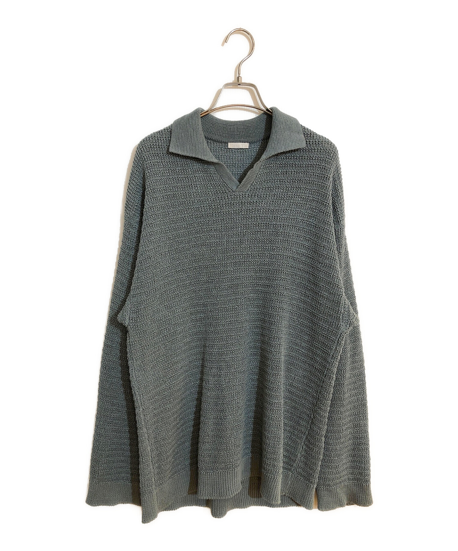 特価新品求Blanc YM Skipper Knit Shirt Smoky leaf ニット/セーター