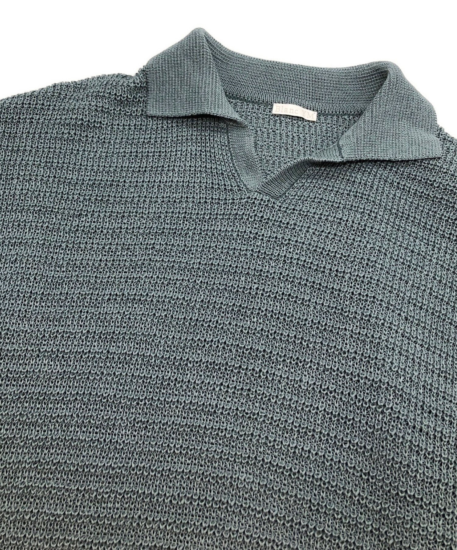 中古・古着通販】Blanc YM (ブランワイエム) Skipper Knit Shirt/スキッパーニットシャツ ブルー サイズ:SIZE  M｜ブランド・古着通販 トレファク公式【TREFAC FASHION】スマホサイト