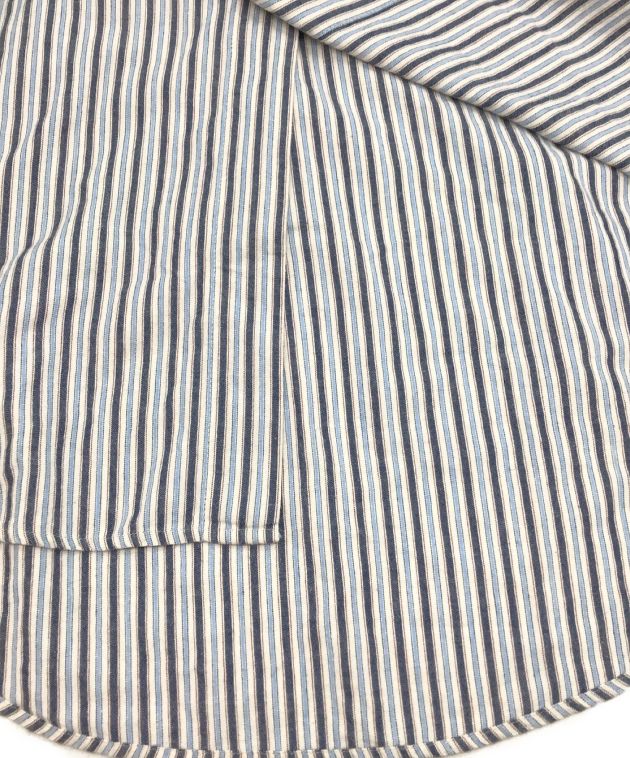 DAIRIKU (ダイリク) EMBROIDERY STRIPE FISHERMAN SHIRT/エンブロイダリーストライプフィッシャーマンシャツ  ブルー サイズ:ONE SIZE