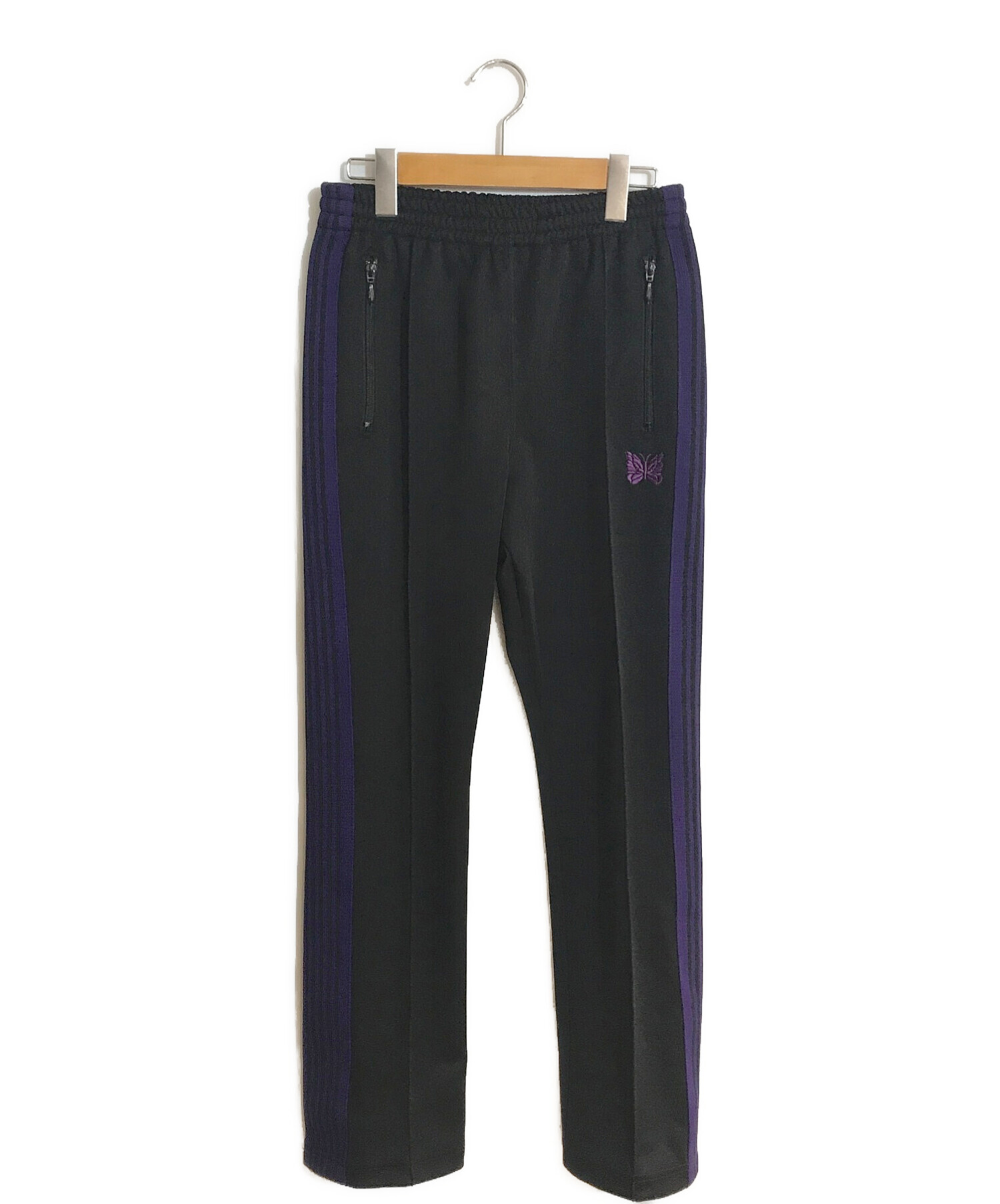 Needles (ニードルス) Narrow Track Pants/ナイロントラックパンツ black ?? purple サイズ:SIZE XS