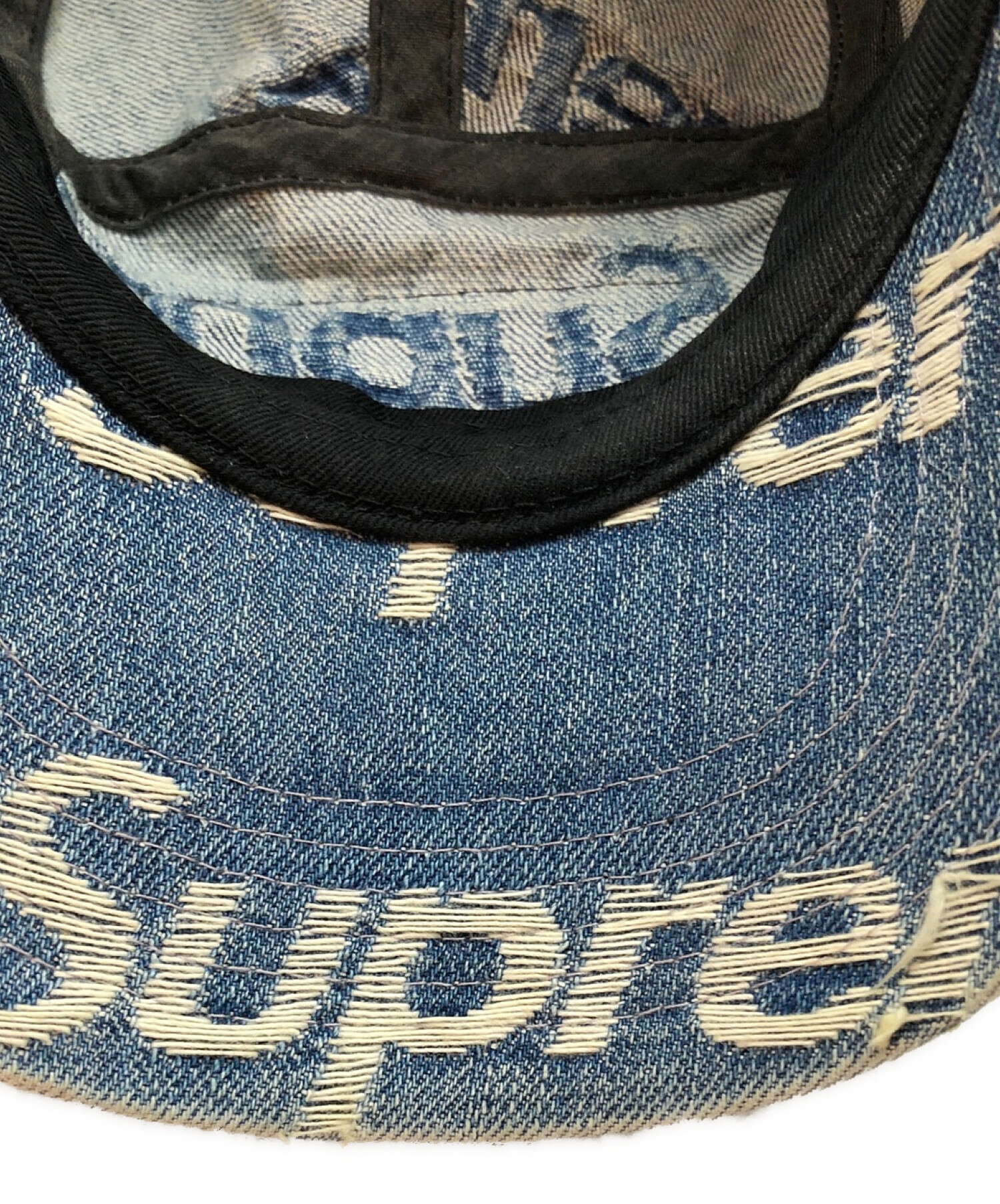 SUPREME (シュプリーム) Frayed Logos Denim Camp Cap/フレイ ロゴ デニム キャンプ キャップ インディゴ