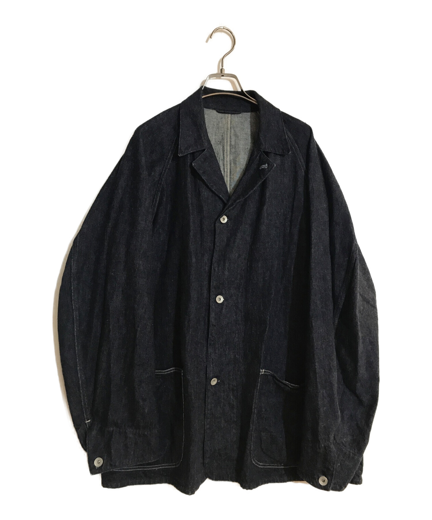 11,070円美品　旧カラー　comoli  デニムワークジャケット　インディゴ　サイズ3