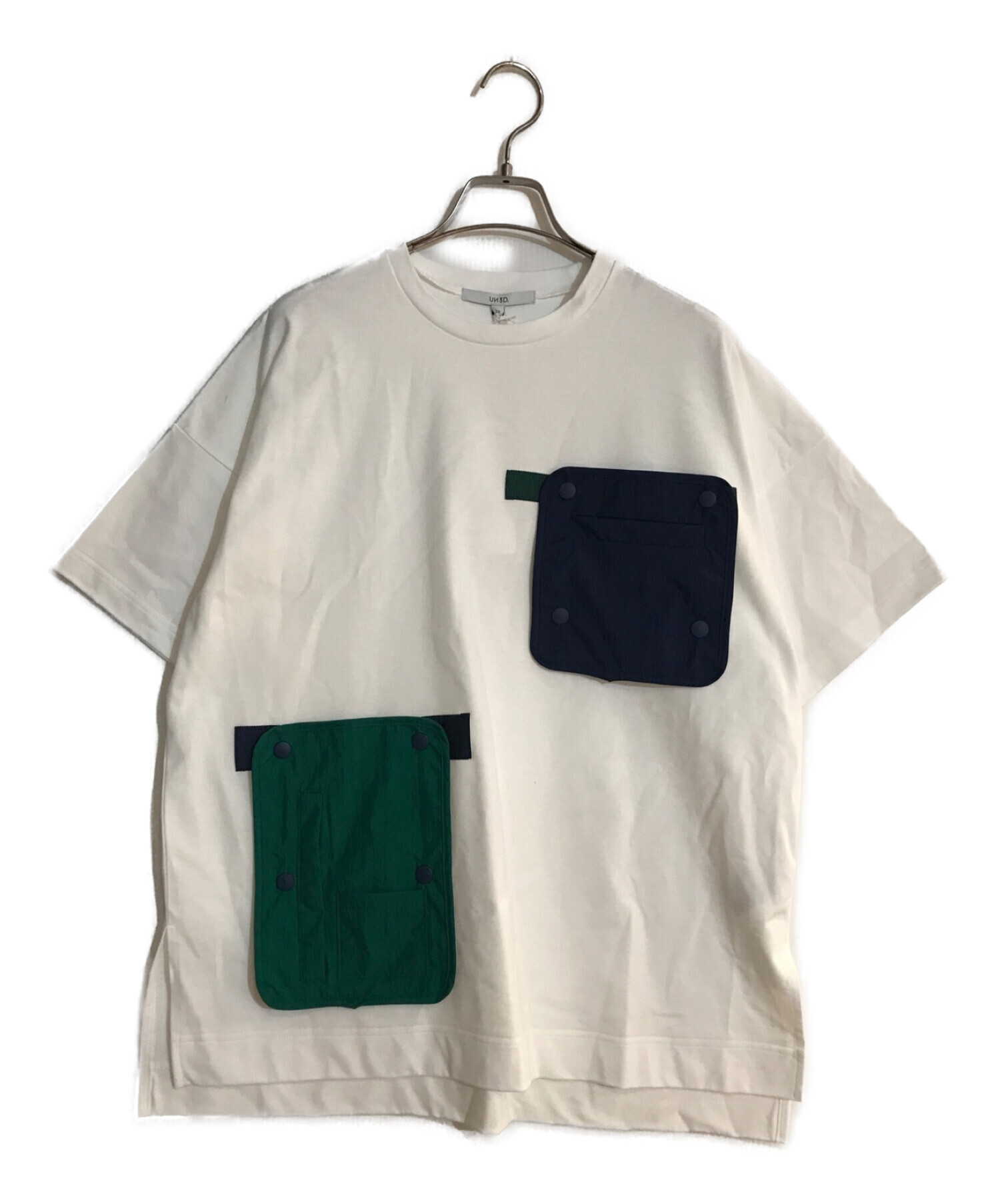UN3D. (アンスリード) ボックスポケットTシャツ ホワイト サイズ:38 未使用品