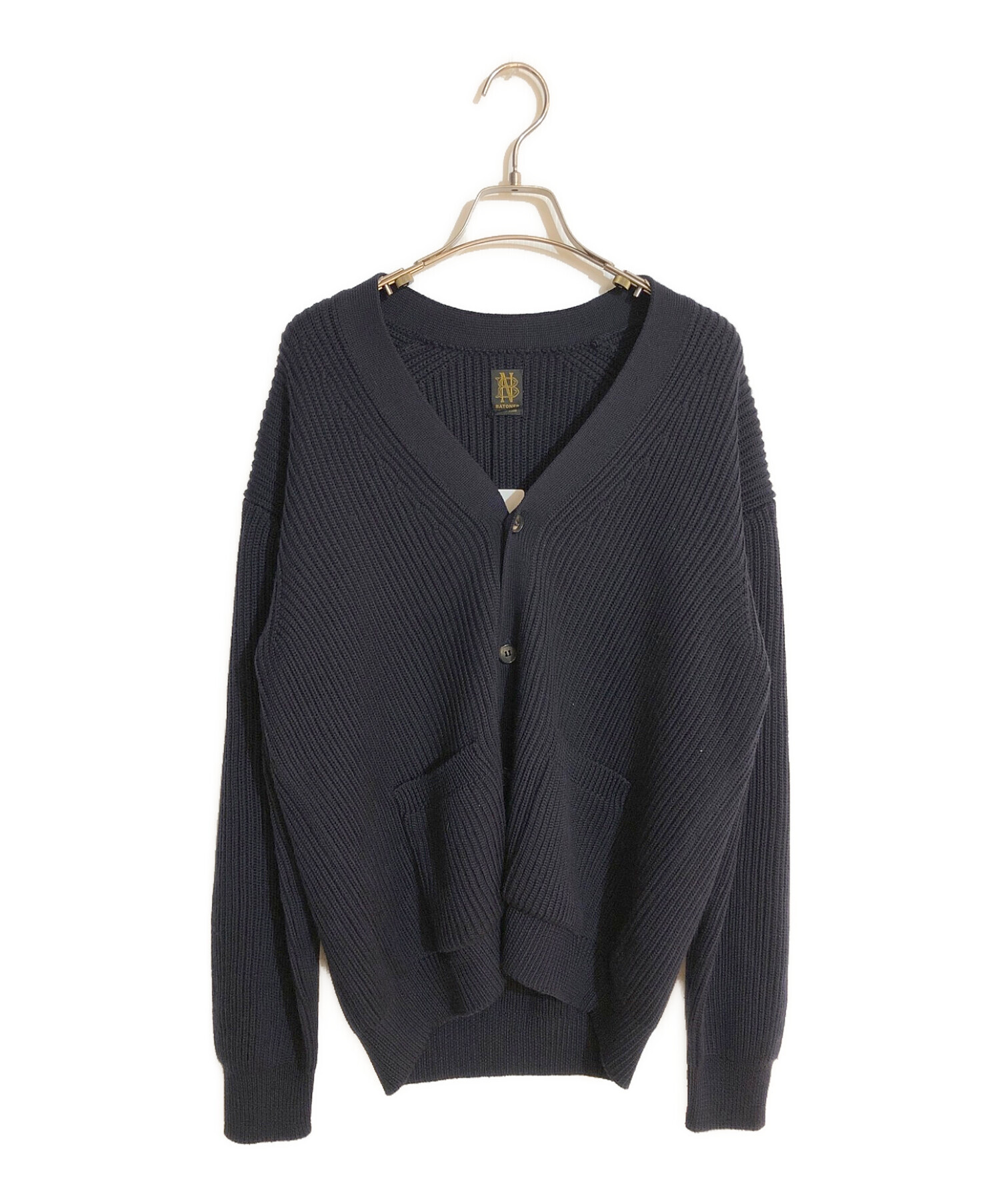 中古・古着通販】BATONER (バトナ―) HARD TWIST WOOL V-NECK CARDIGAN