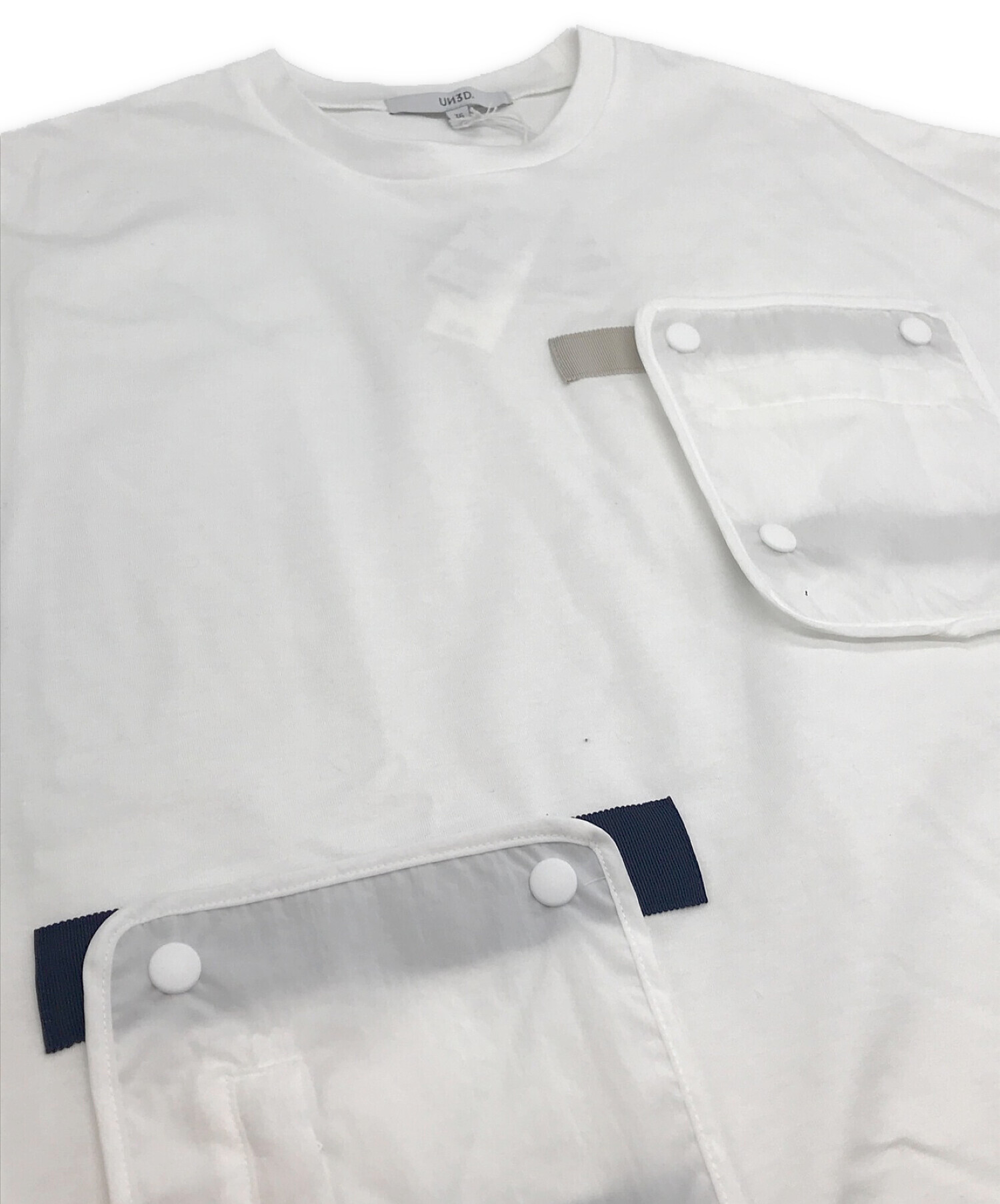 UN3D. (アンスリード) ボックスポケットTシャツ ホワイト サイズ:SIZE 36