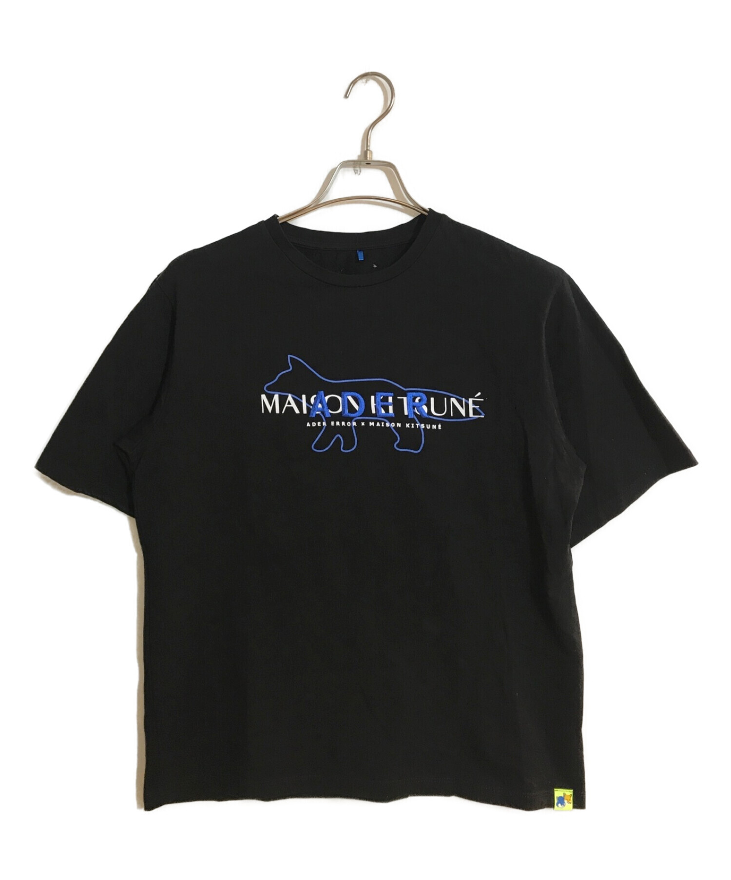 ADER error (アーダーエラー) MAISON KITSUNE (メゾンキツネ) kitsune layout t-shirt ブラック  サイズ:SIZE A3