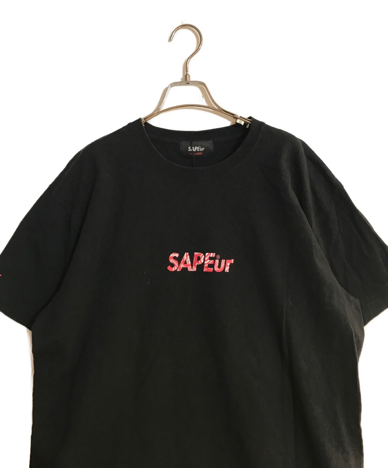 SAPEur (サプール) バックプリントTシャツ ブラック サイズ:SIZE XXL