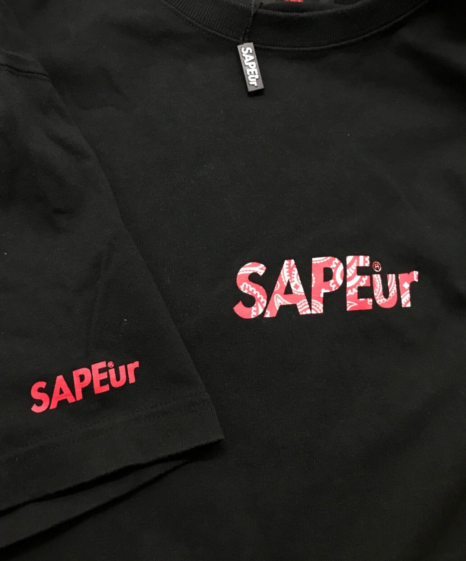 中古・古着通販】SAPEur (サプール) バックプリントTシャツ ブラック