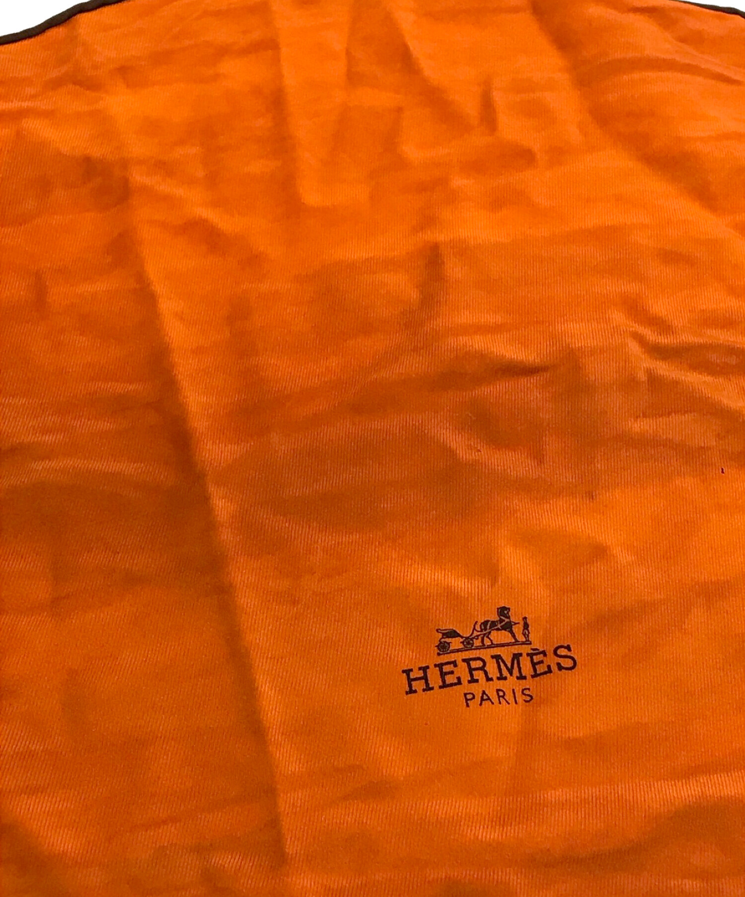 HERMES (エルメス) ロザンジュ シルクスカーフ オレンジ