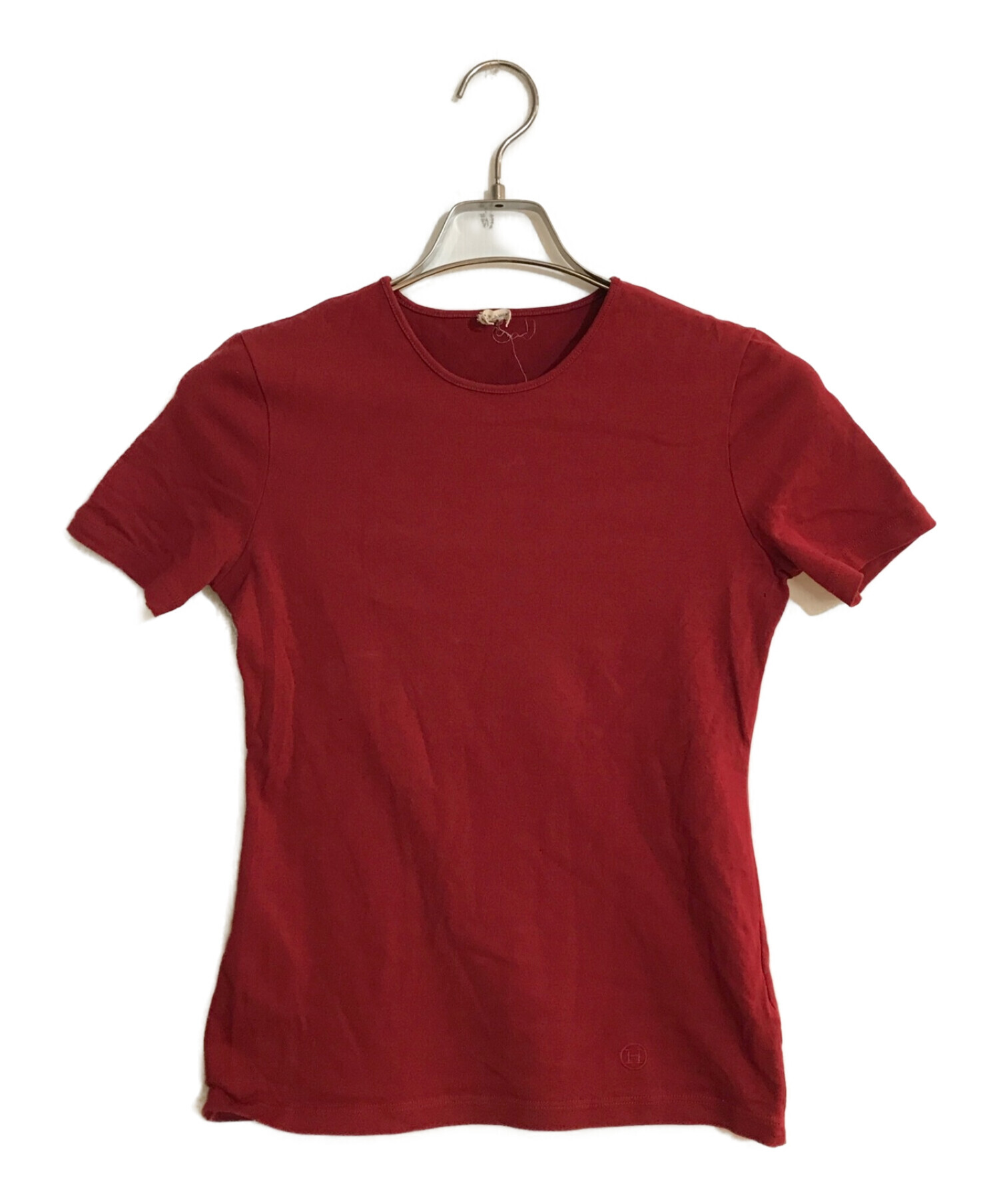 エルメス Tシャツ 赤 Hロゴ - Tシャツ/カットソー(半袖/袖なし)