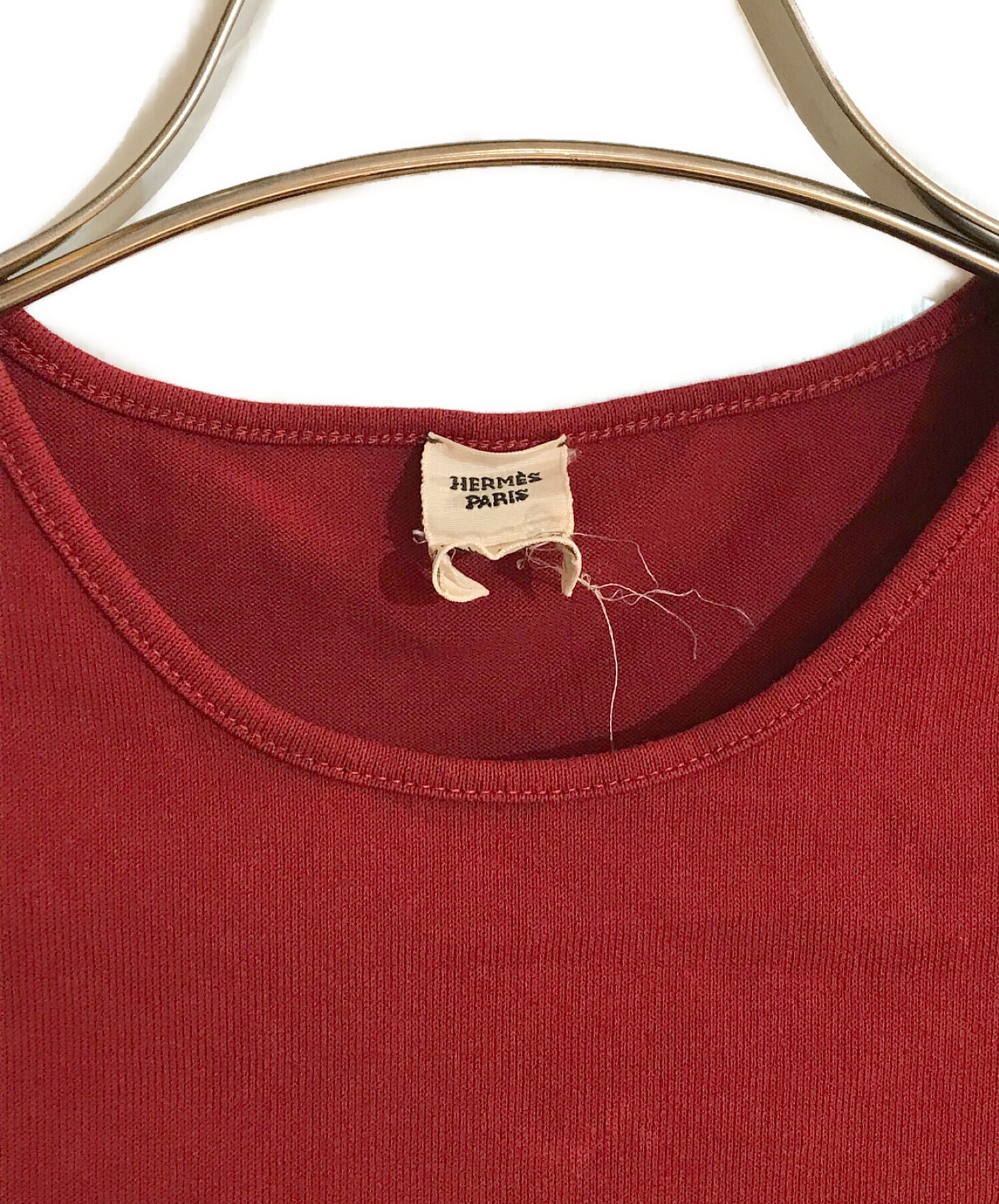 中古・古着通販】HERMES (エルメス) 裾Hロゴカットソー レッド サイズ:SIZE 34｜ブランド・古着通販 トレファク公式【TREFAC  FASHION】スマホサイト