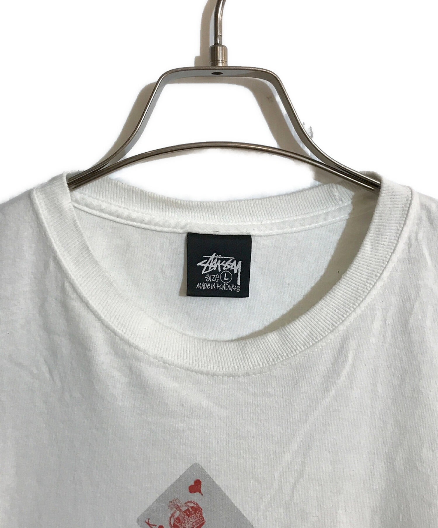 stussy (ステューシー) トランプタワープリントTシャツ ホワイト サイズ:SIZE L