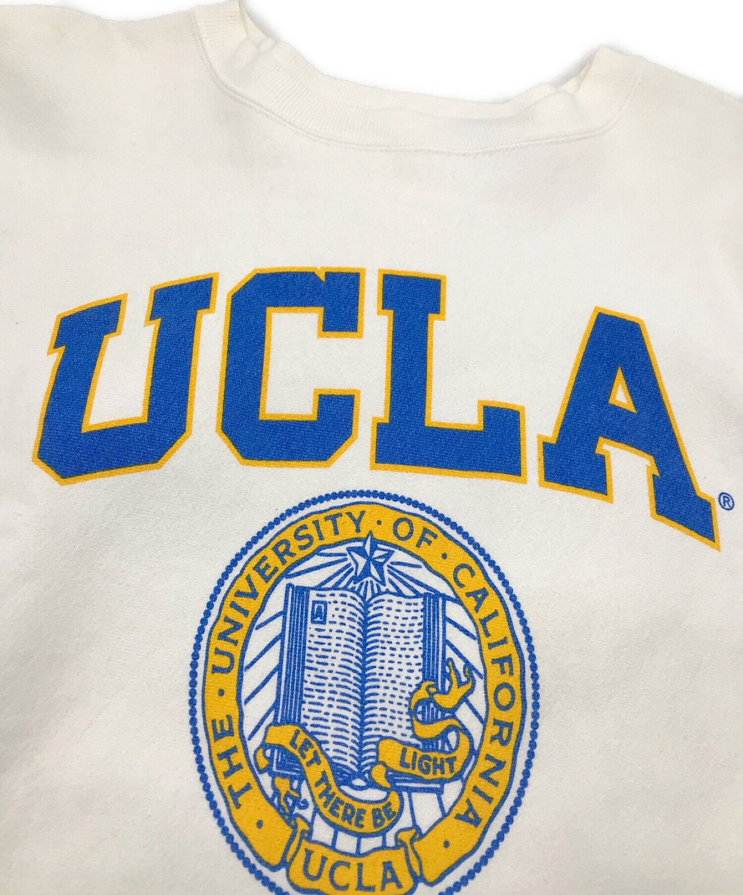 Champion (チャンピオン) UCLA (ユーシーエルエー) 赤タグリバースウィーブ ホワイト サイズ:L