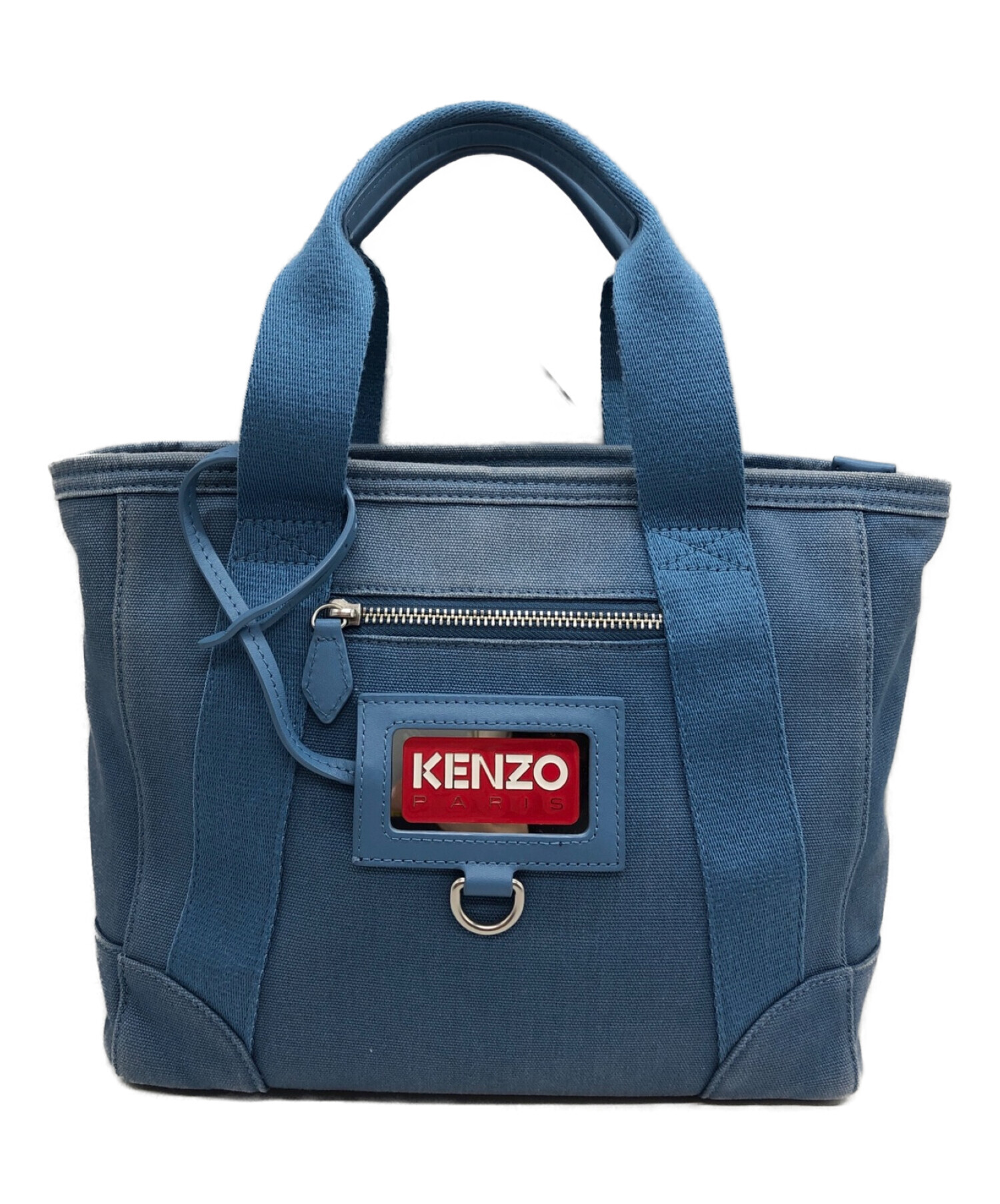 KENZO (ケンゾー) キャンバス スクエア 2WAY バッグ ブルー