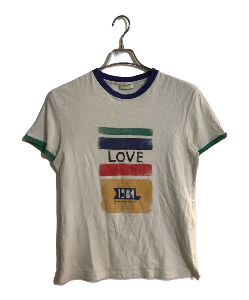 【中古・古着通販】Saint Laurent Paris (サンローランパリ) 22SS LOVEリンガーTシャツ グレー サイズ:S｜ブランド・古着通販  トレファク公式【TREFAC FASHION】スマホサイト