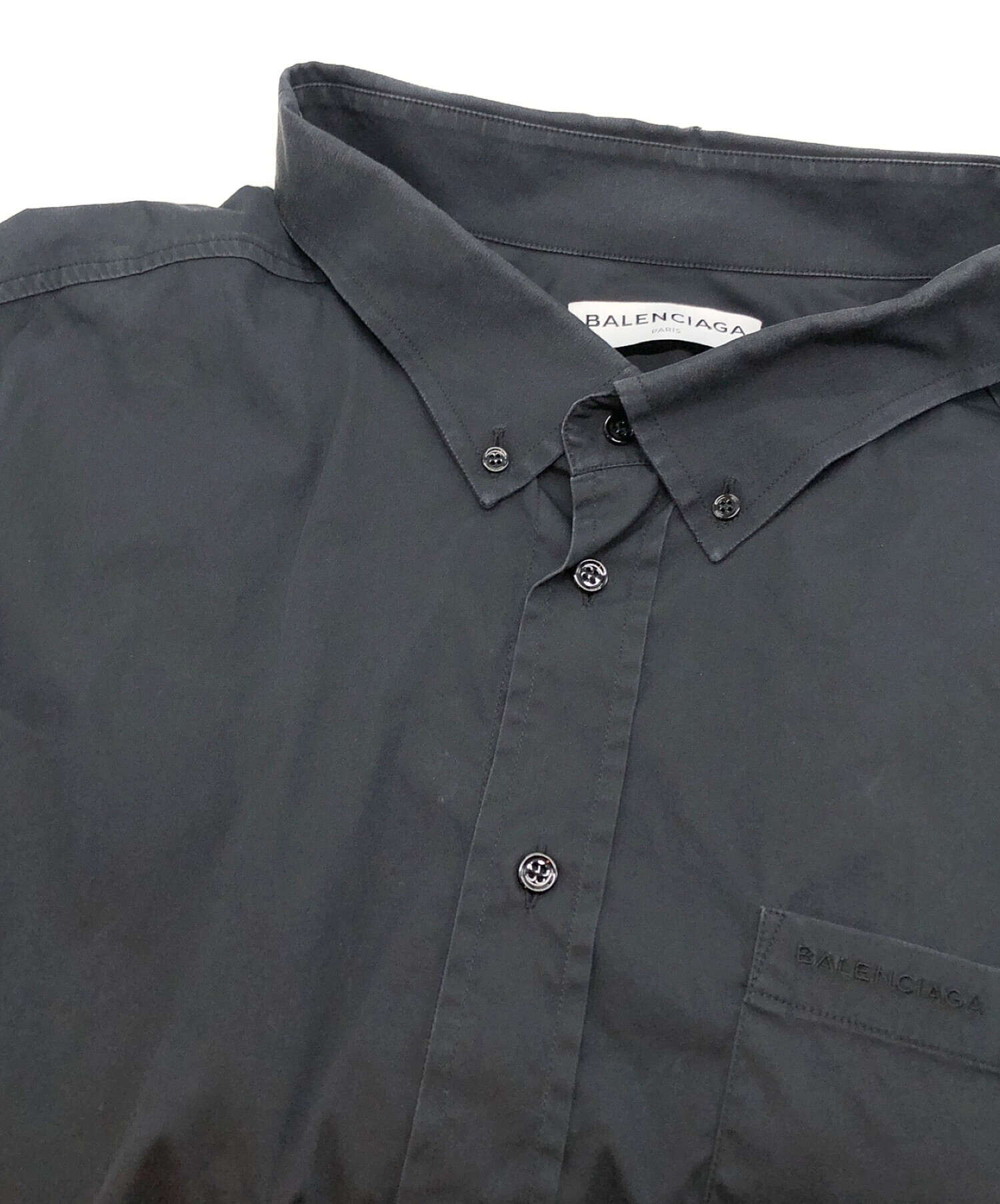 BALENCIAGA (バレンシアガ) スウィングカラーシャツ ブラック サイズ:SIZE 36