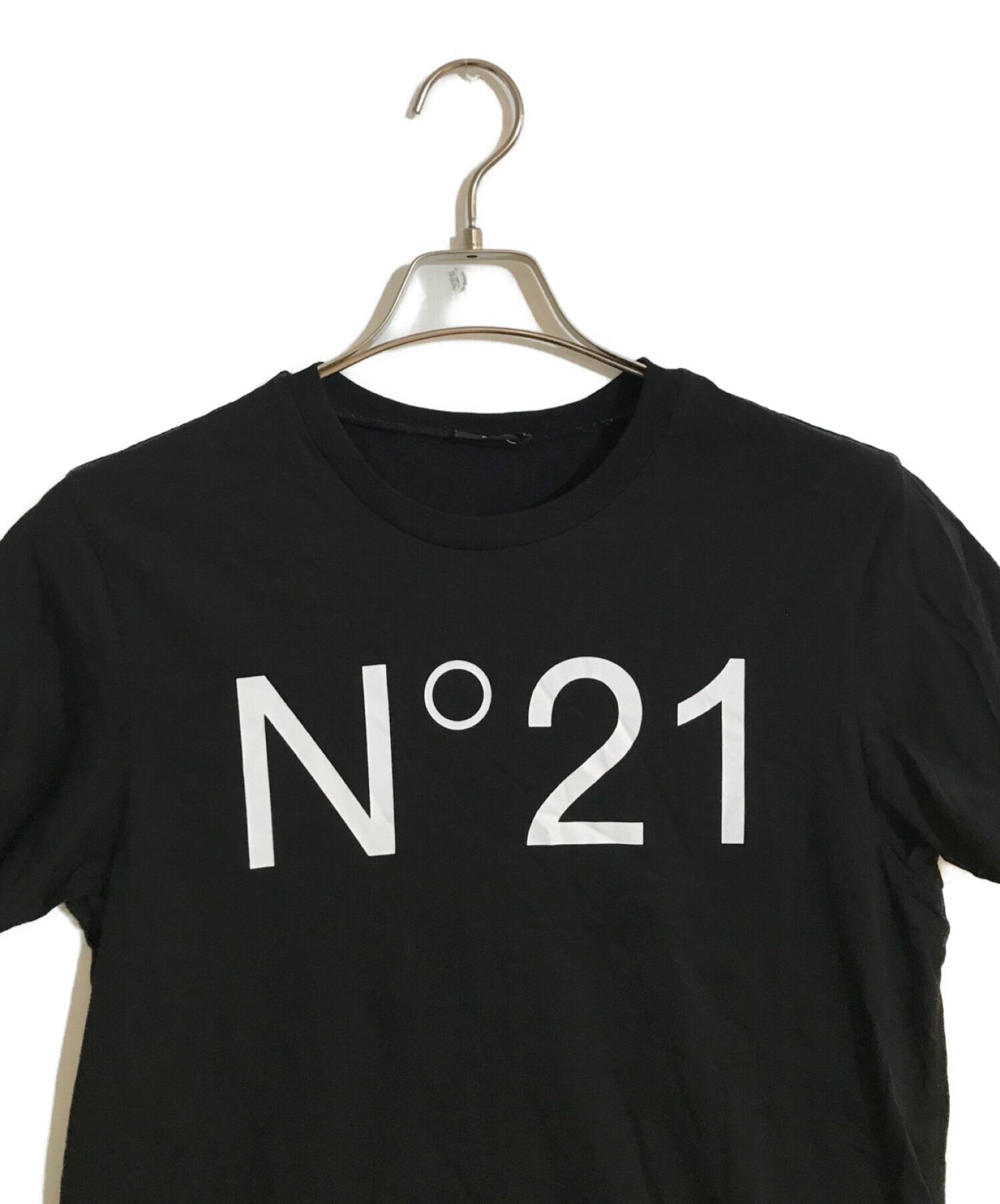 N°21 (ヌメロヴェントゥーノ) ロゴTシャツ ブラック サイズ:SIZE　16