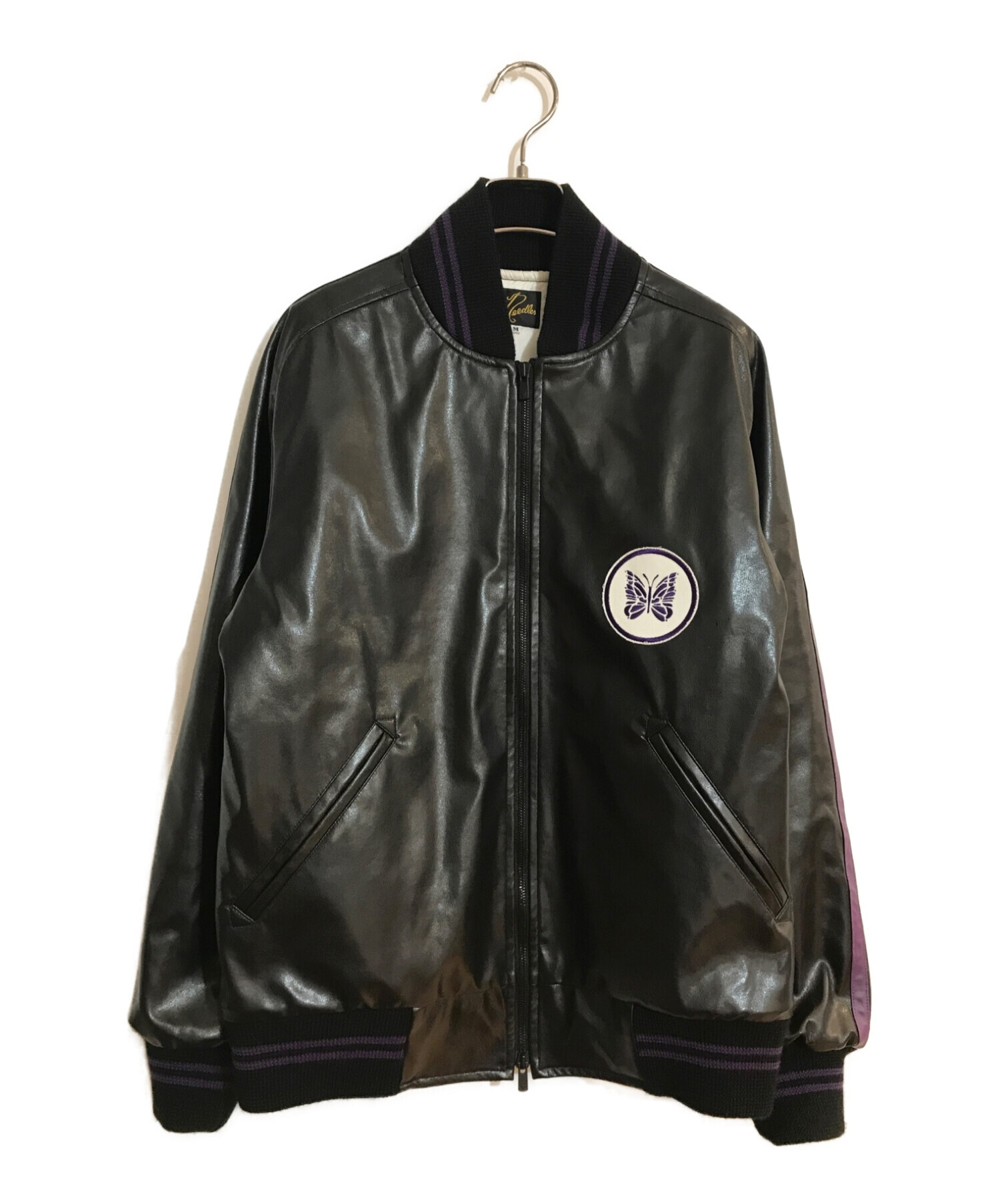 Needles (ニードルズ) Award Jacket-Faux Leather/アワードジャケットフェイクレザー ブラック サイズ:M
