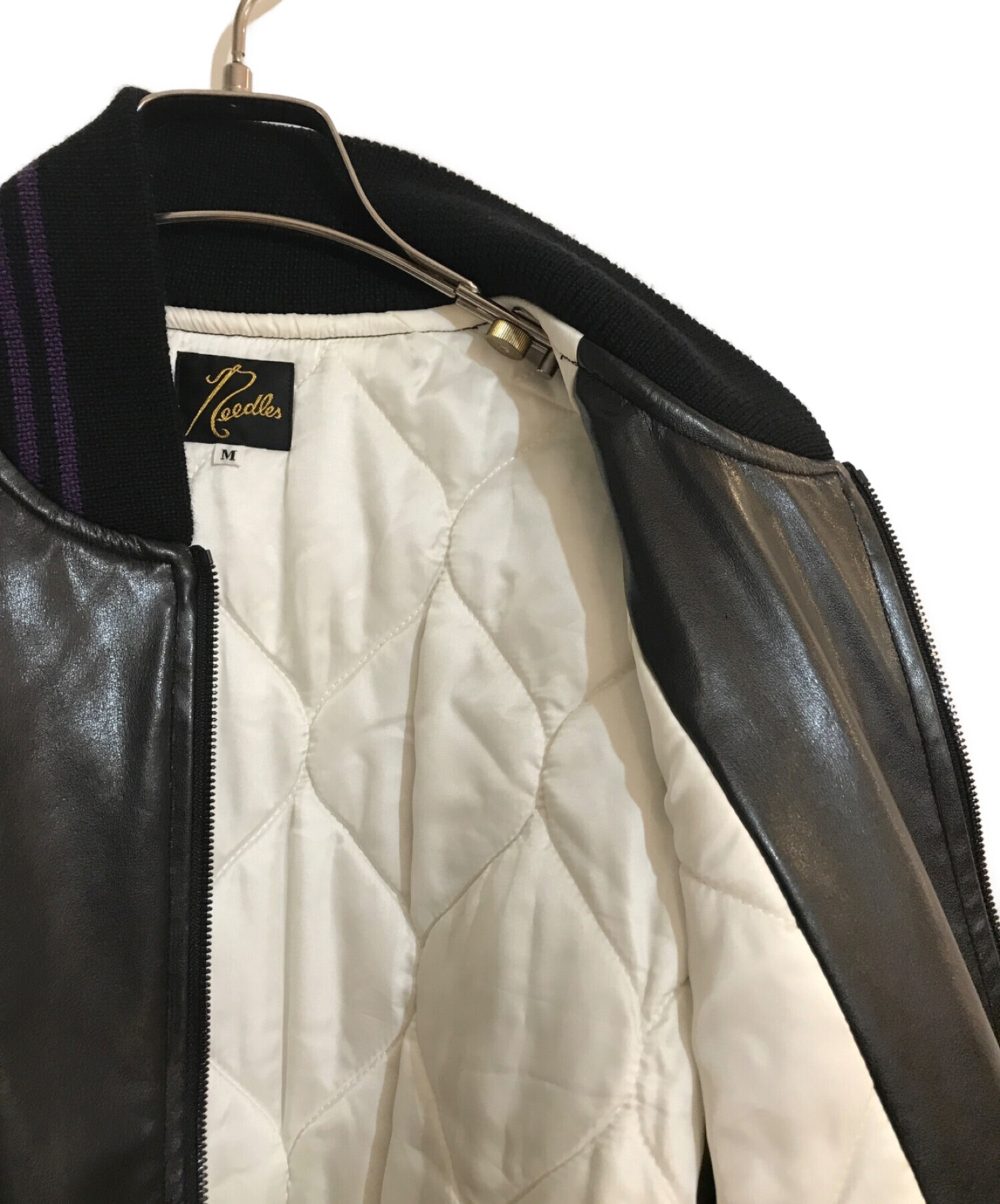 Needles (ニードルズ) Award Jacket-Faux Leather/アワードジャケットフェイクレザー ブラック サイズ:M