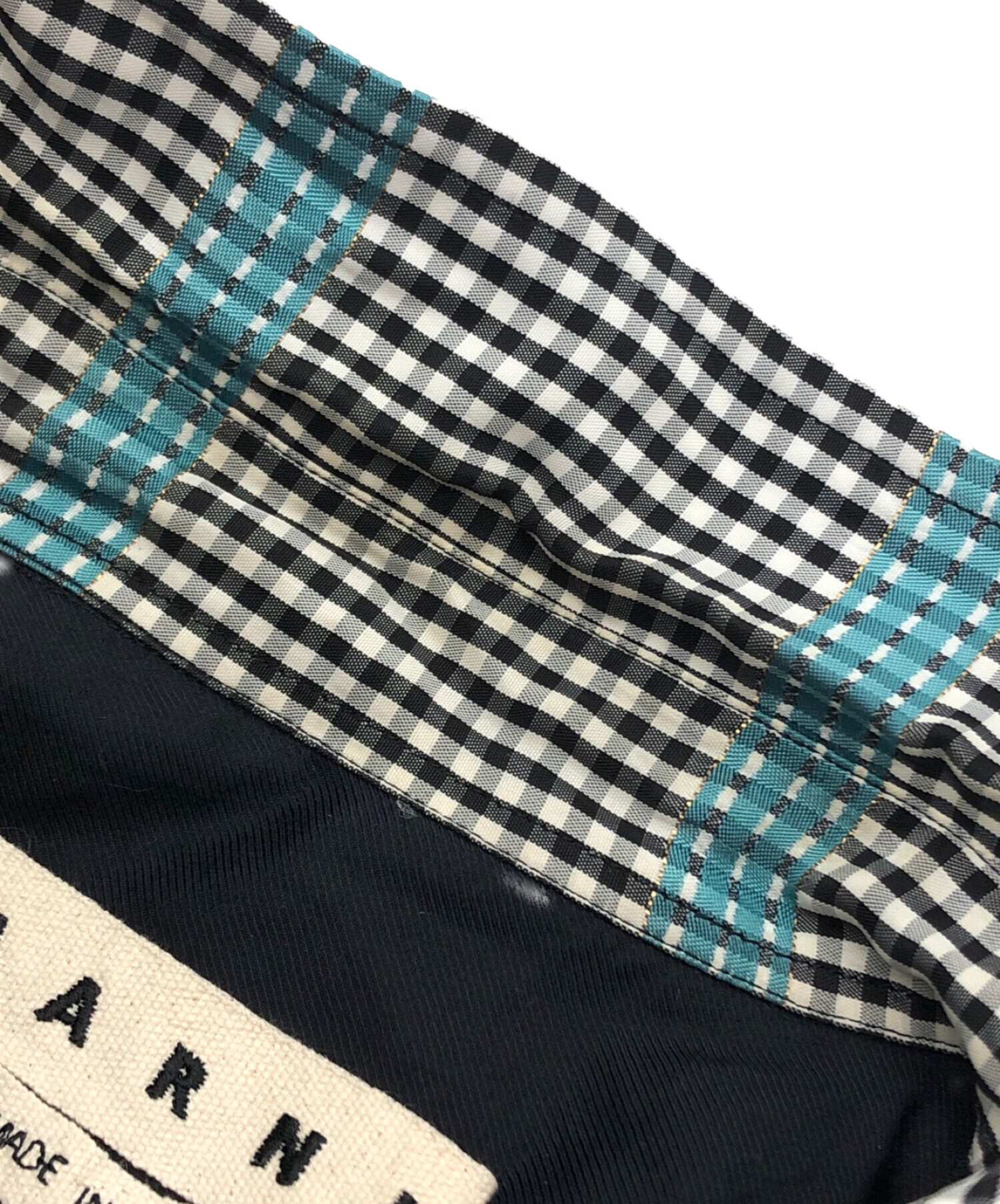 中古・古着通販】MARNI (マルニ) ギンガムチェックシャツ ブラック