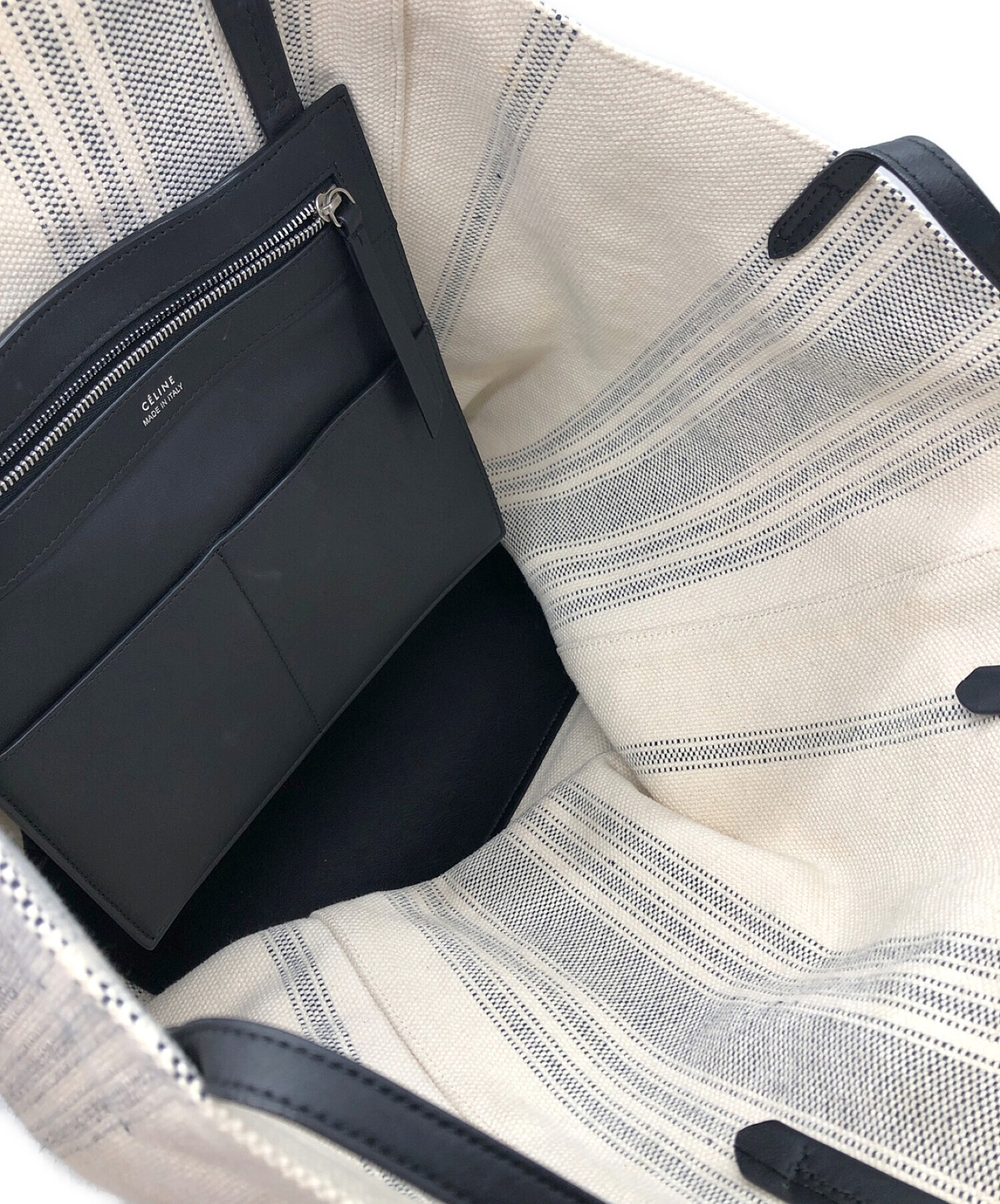 中古・古着通販】CELINE (セリーヌ) カバファントム ストライプ キャンバス トートバッグ ベージュ｜ブランド・古着通販  トレファク公式【TREFAC FASHION】スマホサイト