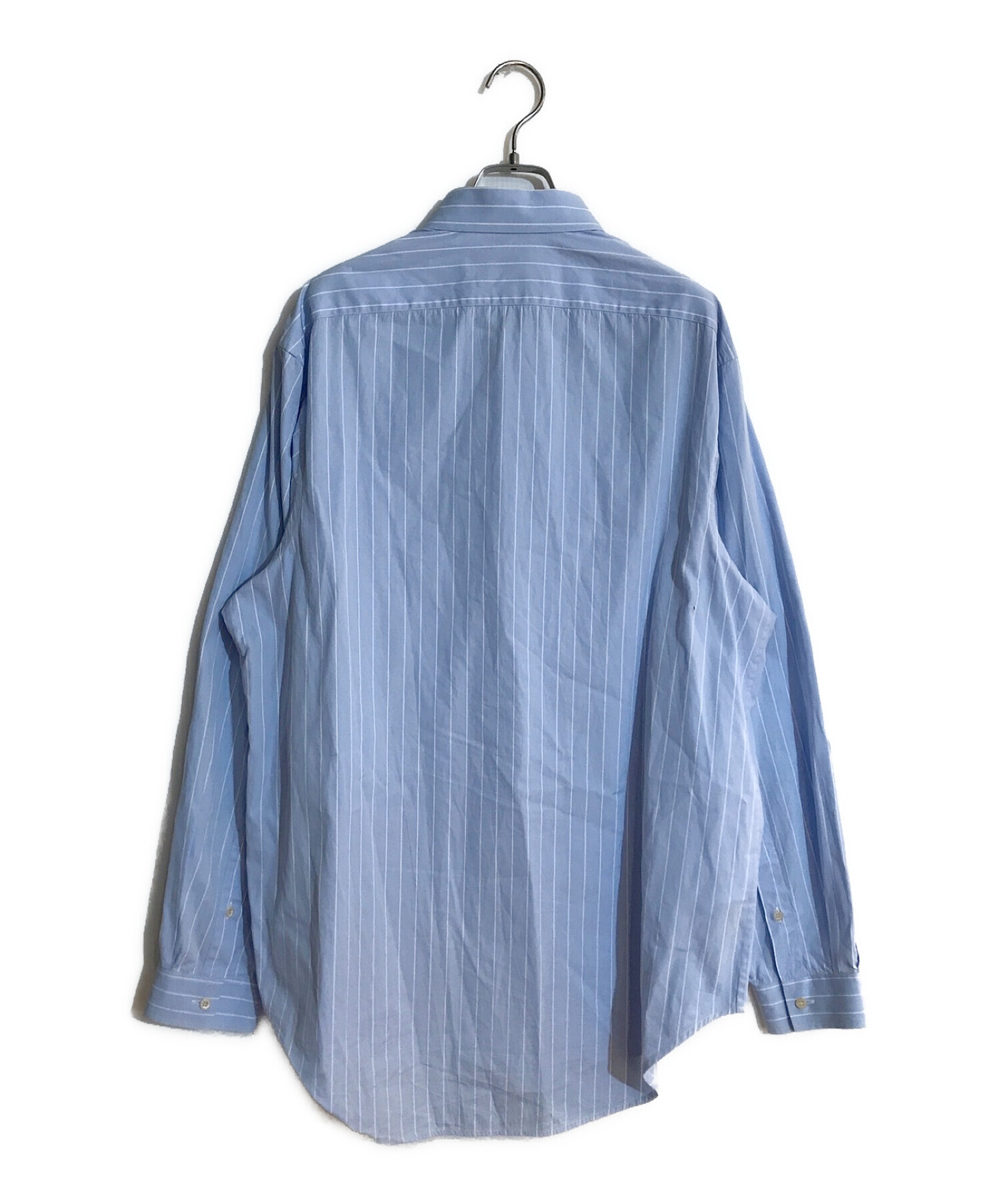 GUCCI (グッチ) オーバーサイズストライプコットンシャツ ブルー サイズ:SIZE 50