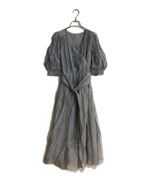 【中古・古着通販】HER LIP TO (ハーリップトゥ) Airy Volume Sleeve Dress/エアリーボリュームスリーブドレス ブルー  サイズ:S｜ブランド・古着通販 トレファク公式【TREFAC FASHION】スマホサイト