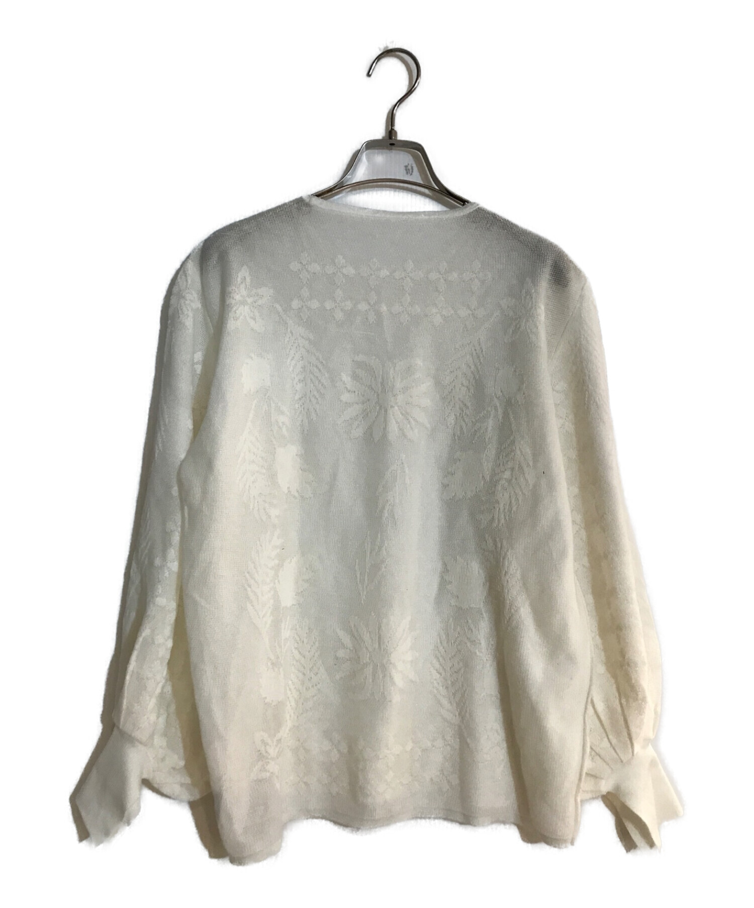 AMERI (アメリ) MEDI LACE JACQUARD KNIT/メディレースジャカートニット ホワイト サイズ:F