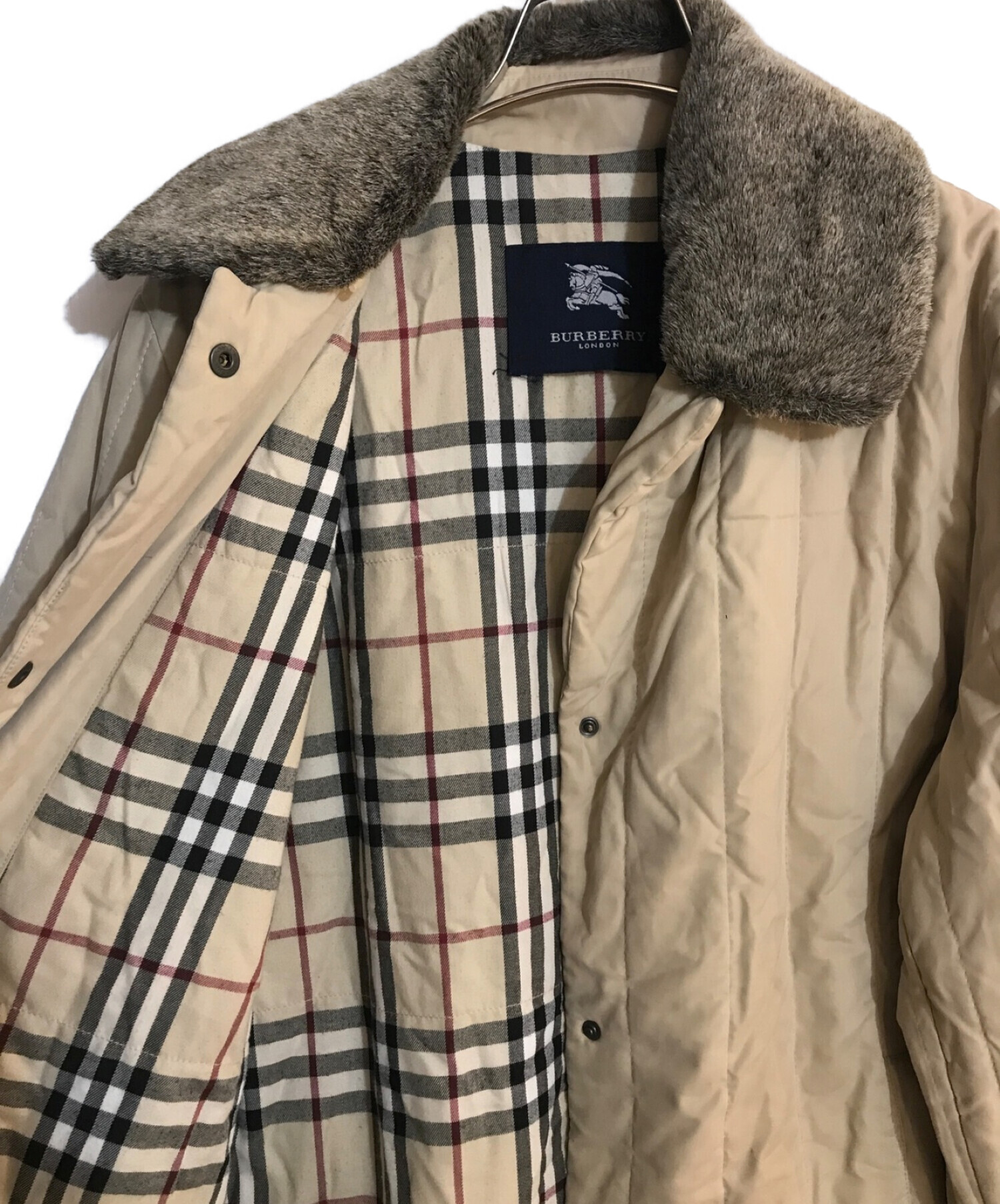 中古・古着通販】BURBERRY LONDON (バーバリー ロンドン) インナーノヴァチェックキルティングコート ベージュ  サイズ:表記なし｜ブランド・古着通販 トレファク公式【TREFAC FASHION】スマホサイト