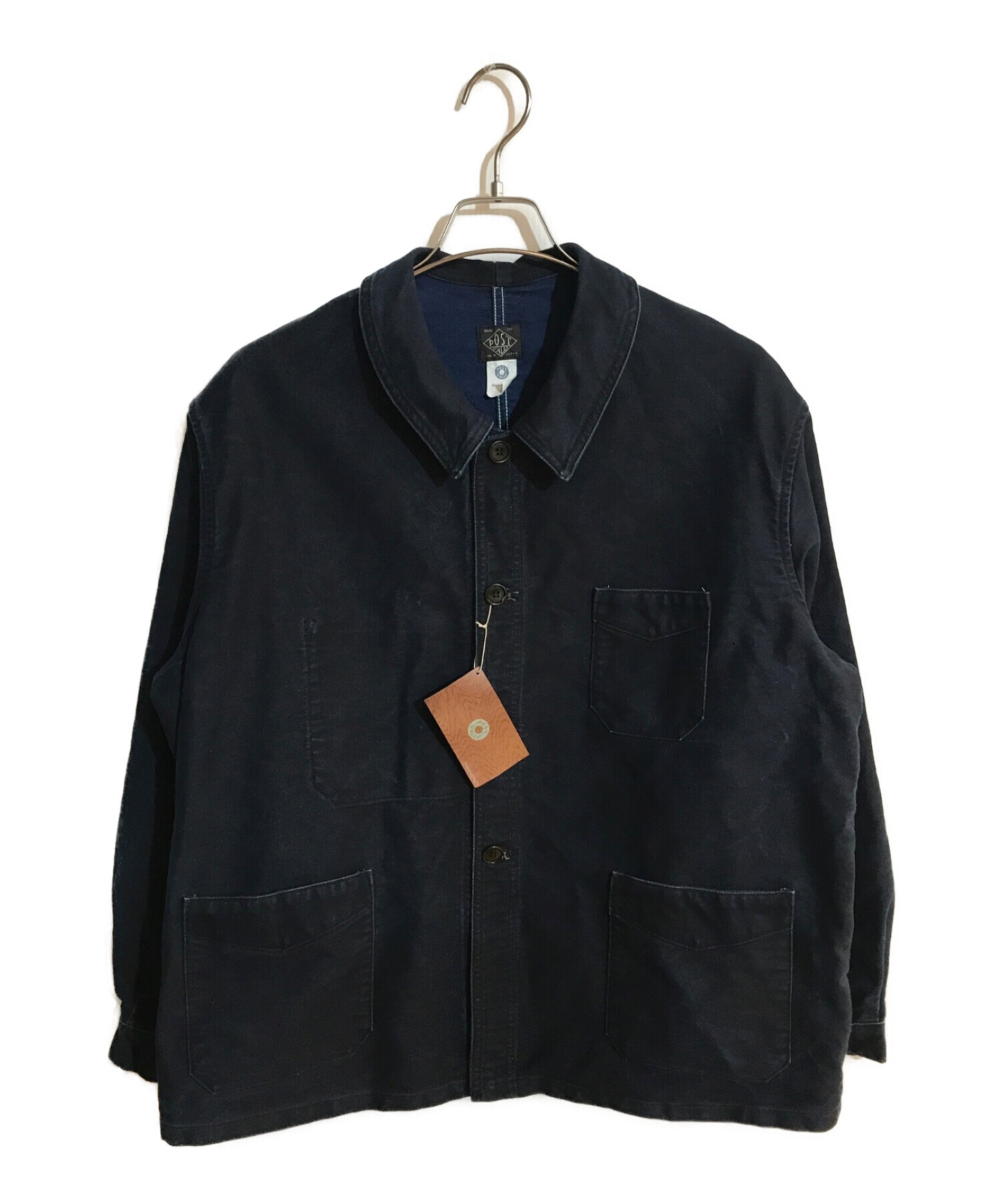 POST O'ALLS (ポストオーバーオールズ) POS-Travail moleskin/ポストラヴァイルモールスキン black indigo  サイズ:SIZE L