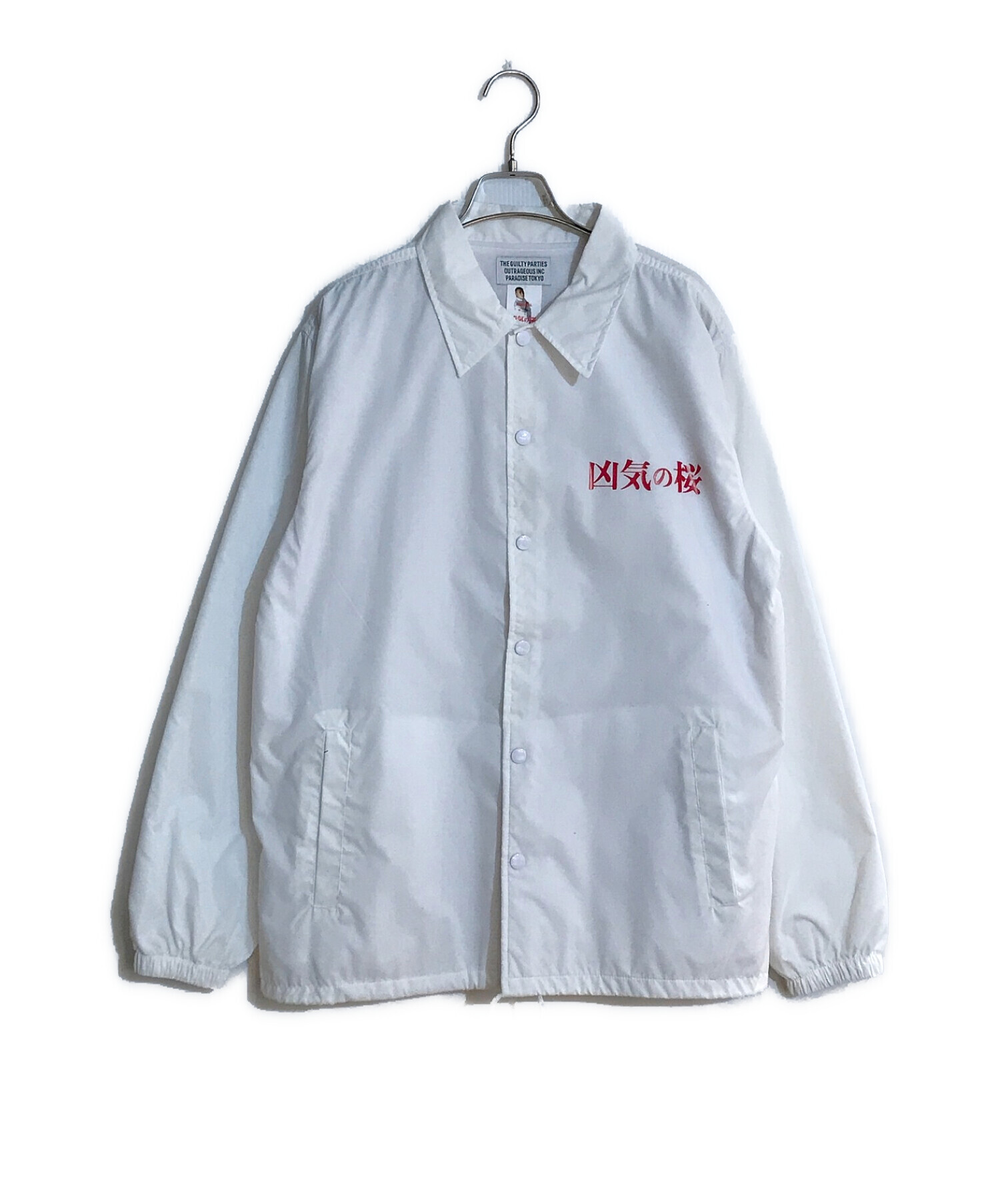 WACKO MARIA (ワコマリア) 狂気の桜 コーチジャケット ホワイト サイズ:SIZE L