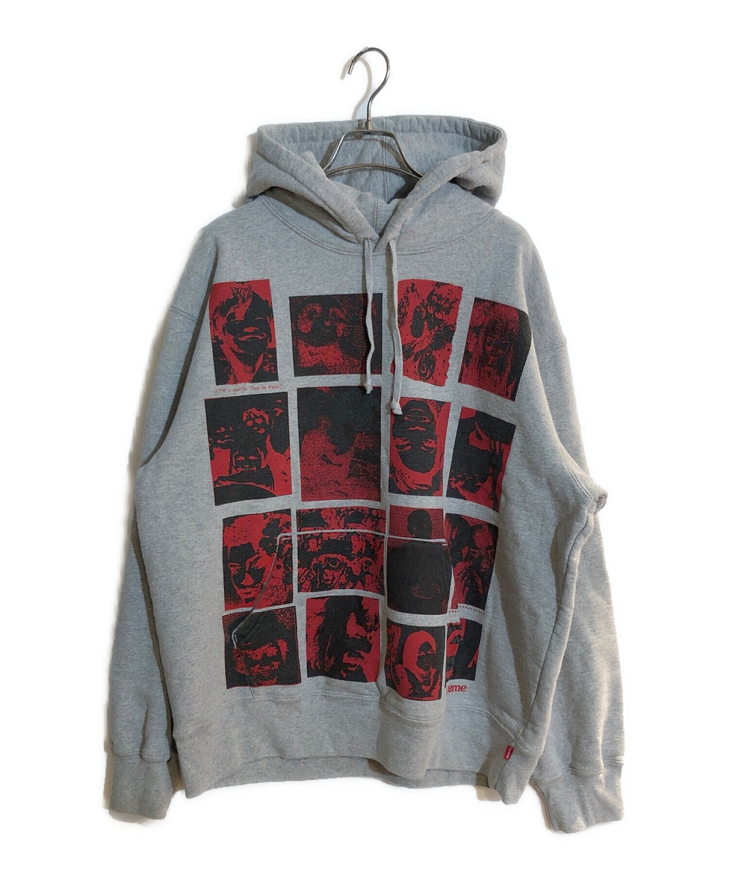 SUPREME (シュプリーム) collage grid hooded sweatshirt グレー サイズ:SIZE L