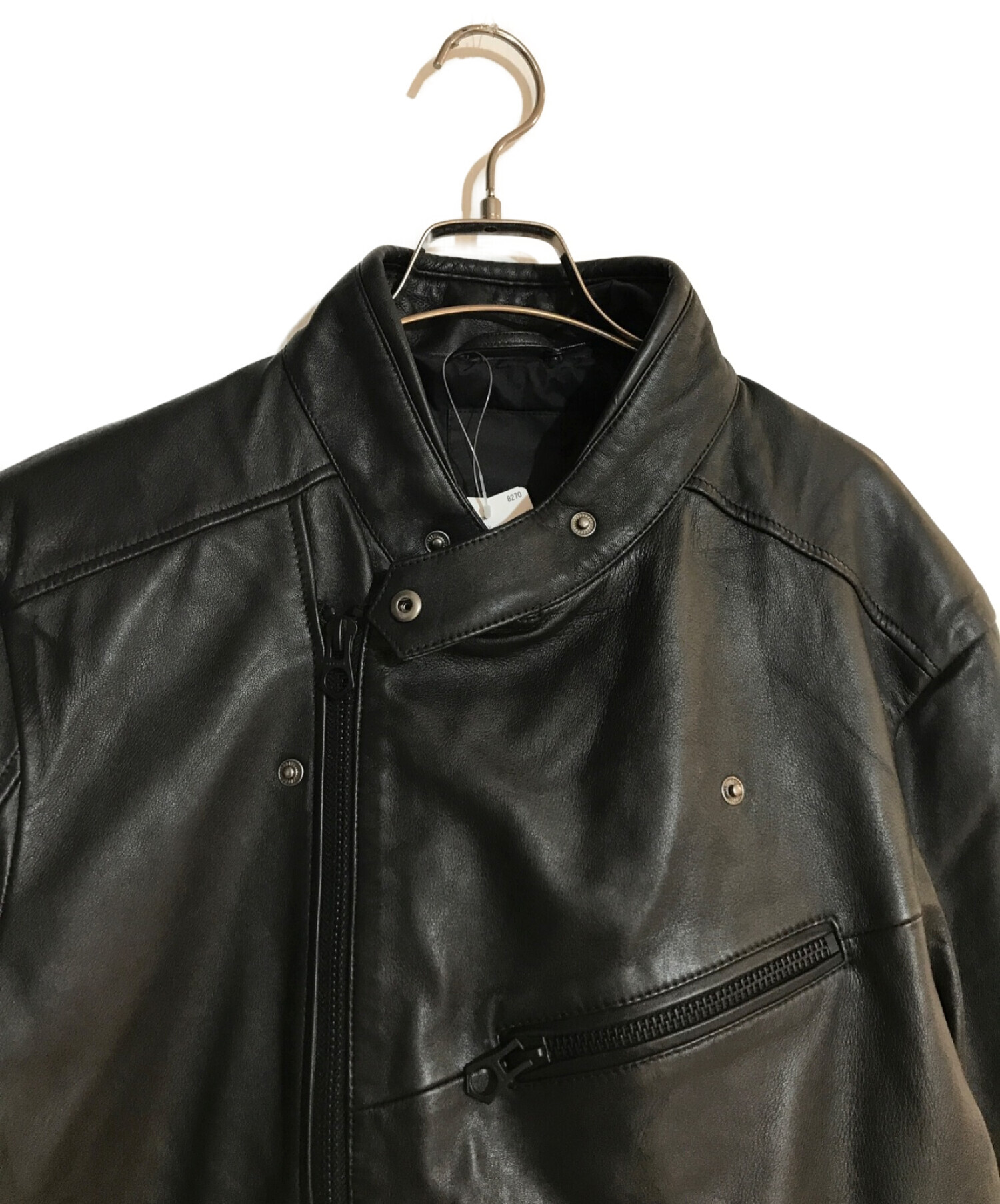 Denham (デンハム) BIKER JACKET SOL LEATEHR/ザージャケット ブラック サイズ:L 未使用品