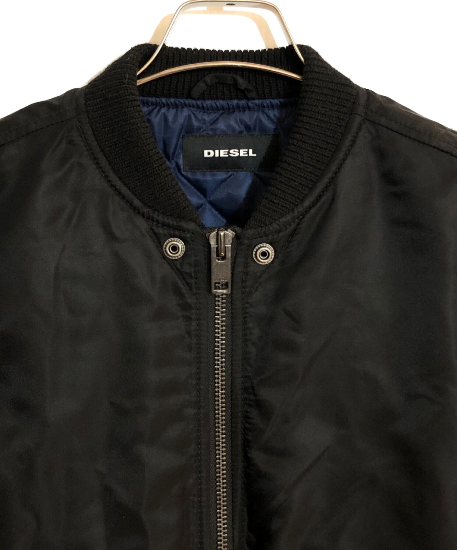 中古・古着通販】DIESEL (ディーゼル) W-KNIT-TYPE BOMBER JACKET MA-1