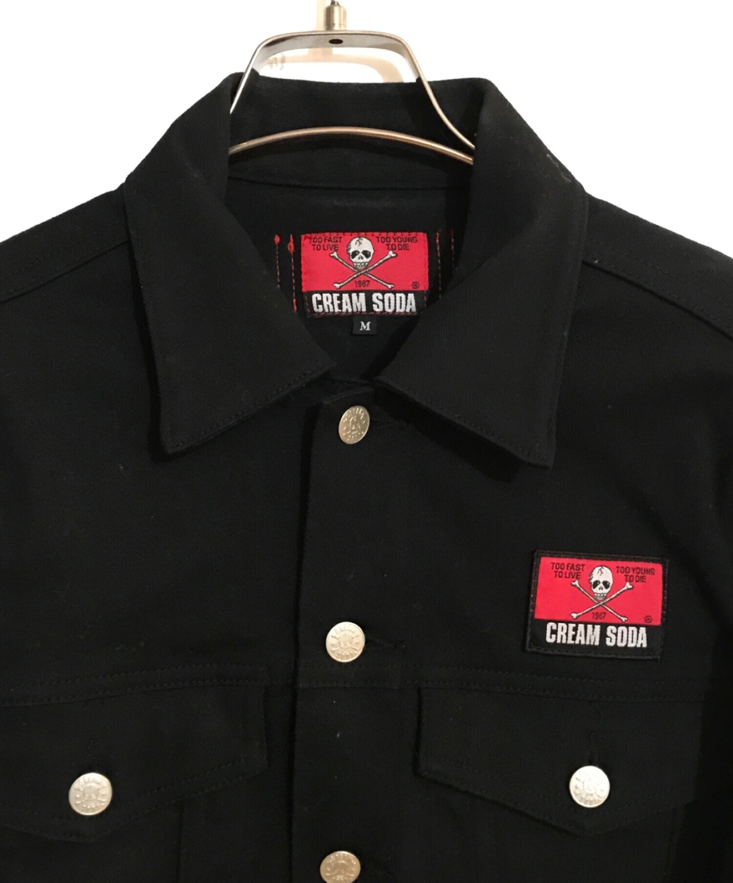 中古・古着通販】CREAM SODA (クリームソーダ) 3rdタイプデニムジャケット ブラック サイズ:SIZE M｜ブランド・古着通販  トレファク公式【TREFAC FASHION】スマホサイト