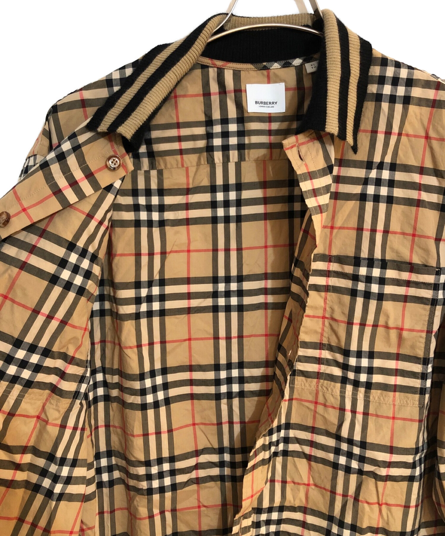 BURBERRY LONDON (バーバリー ロンドン) ノバチェックシャツ ベージュ サイズ:SIZE ⅩL