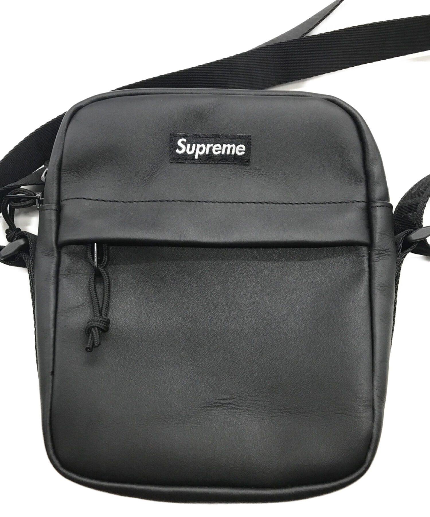 SUPREME (シュプリーム) 23FW Leather Shoulder Bag/23FWレザーショルダーバッグ ブラック