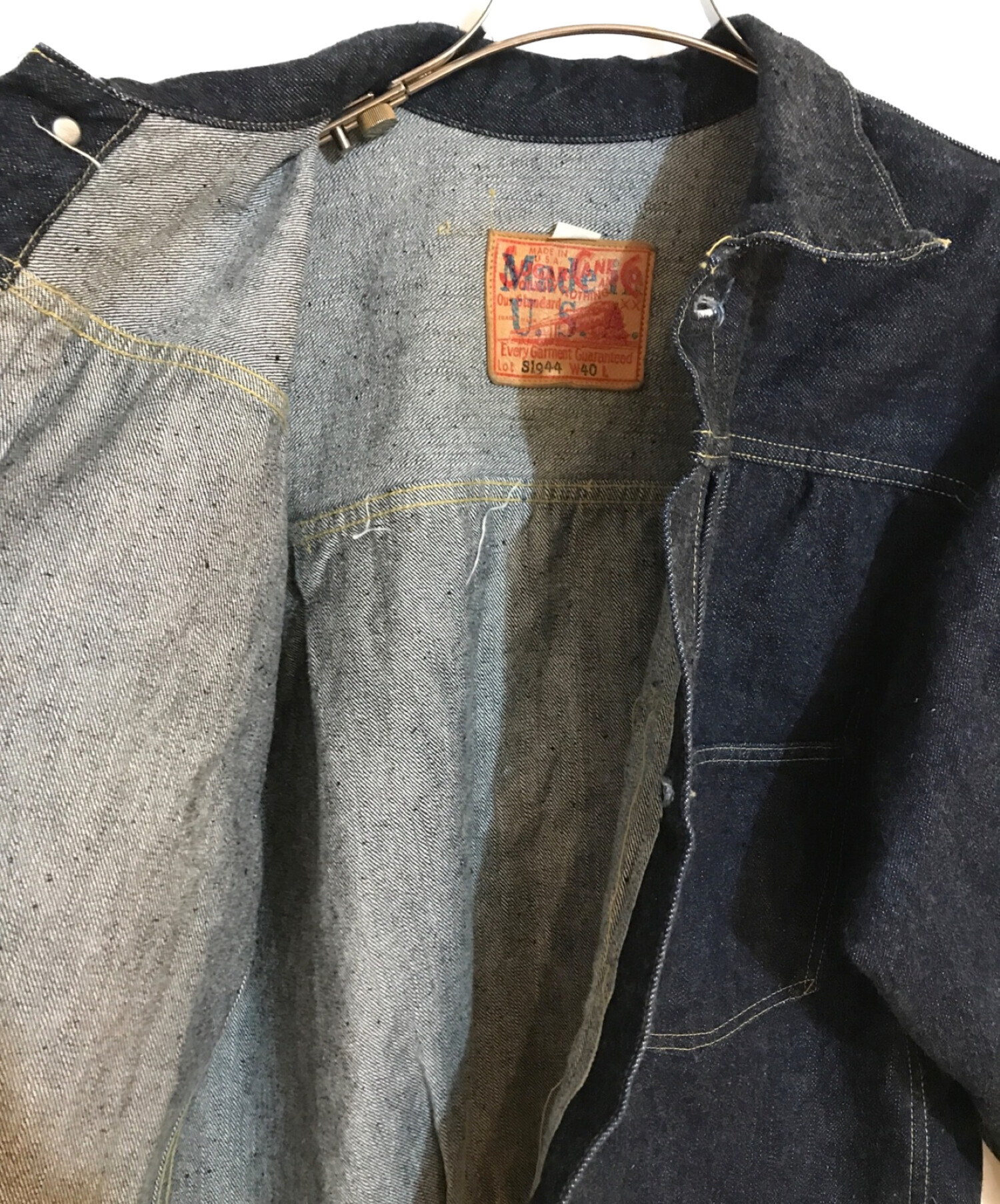 SUGAR CANE (シュガーケーン) 13oz. BLUE DENIM BLOUSE S1944  MODEL/13オンスブルーデニムブルース1944モデル インディゴ サイズ:SIZE 40