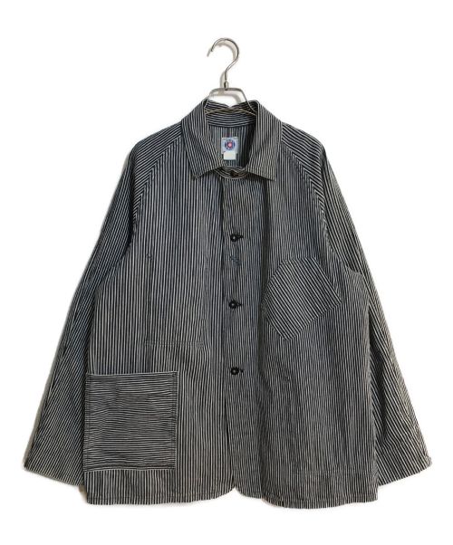 【中古・古着通販】POST O'ALLS (ポストオーバーオールズ) WAREHOUSE (ウエアハウス) BEAMS PLUS (ビームスプラス)  Coverall Hickory/カバーオールヒッコリー ブルー サイズ:SIZE L｜ブランド・古着通販 トレファク公式【TREFAC  FASHION】スマホ ...