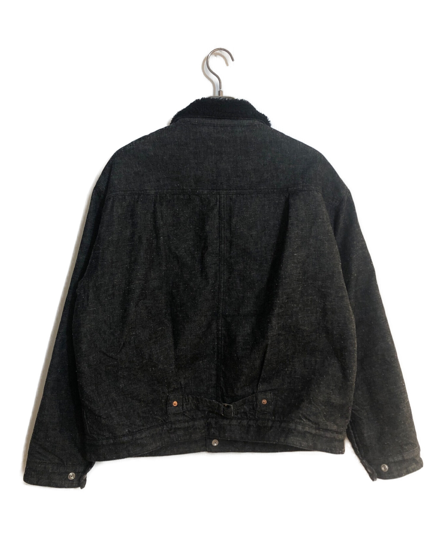 gold RECYCLED WASTE SUVIN COTTON YARN 11oz. DENIM RANCH  JACKET/リサイクルウォッシュスビンコットンヤーン11オンスデニムランチジャケット ブラック サイズ:SIZE L