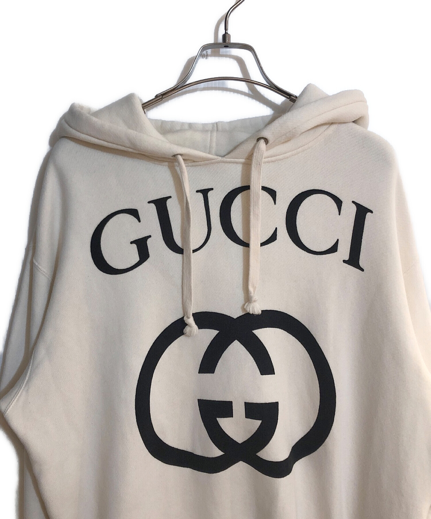 中古・古着通販】GUCCI (グッチ) インターロッキングG フーデッドスウェットシャツ アイボリー サイズ:SIZE S｜ブランド・古着通販  トレファク公式【TREFAC FASHION】スマホサイト