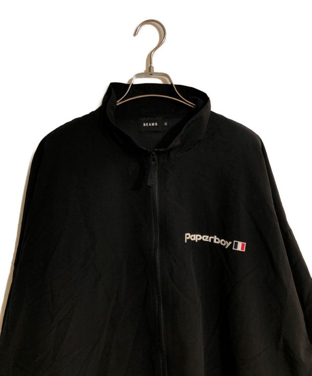 BEAMS (ビームス) REEBOK (リーボック) paperboy (ペーパーボーイ) ナイロンジャケット ブラック サイズ:SIZE XL