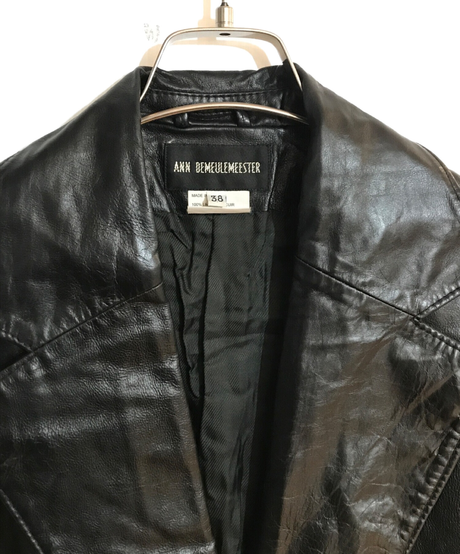 中古・古着通販】ANN DEMEULEMEESTER (アンドゥムルメステール) レザージャケット ブラック サイズ:SIZE  38｜ブランド・古着通販 トレファク公式【TREFAC FASHION】スマホサイト